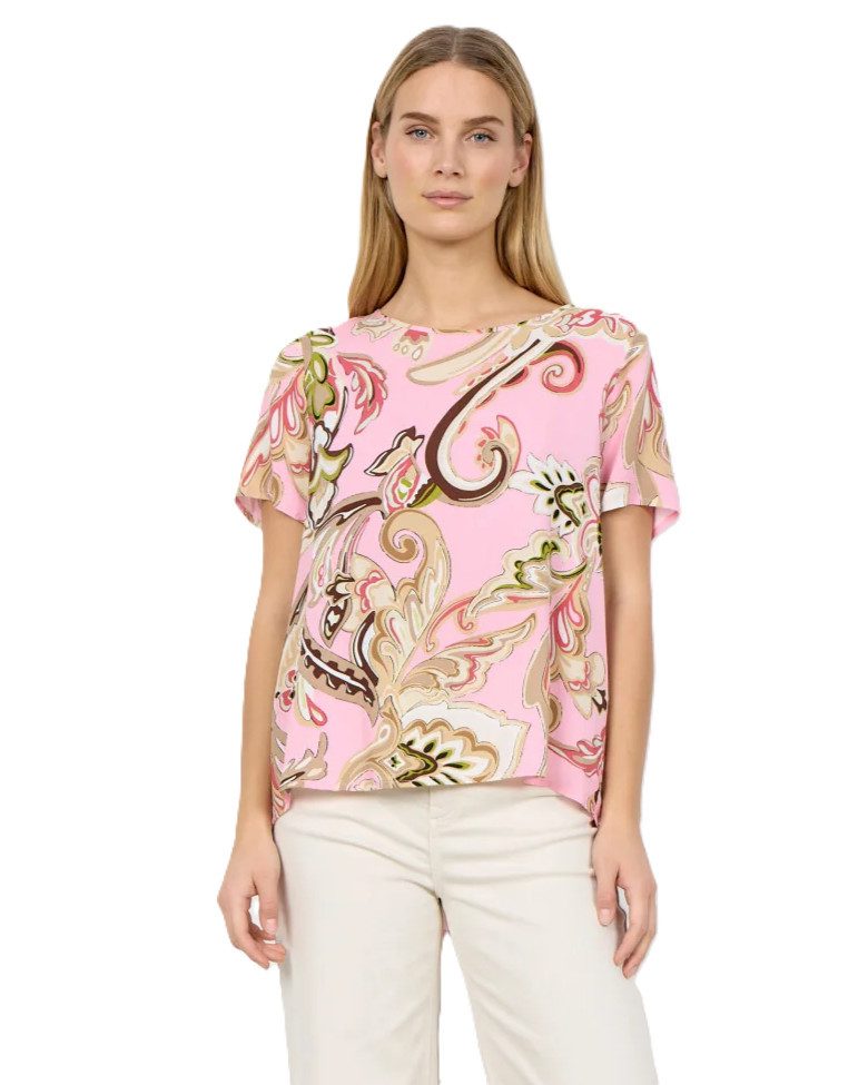 soyaconcept Blusenshirt SC-CASJA 1 - Shirt kurzarm Damen - Bluse mit Paisleymusterdruck