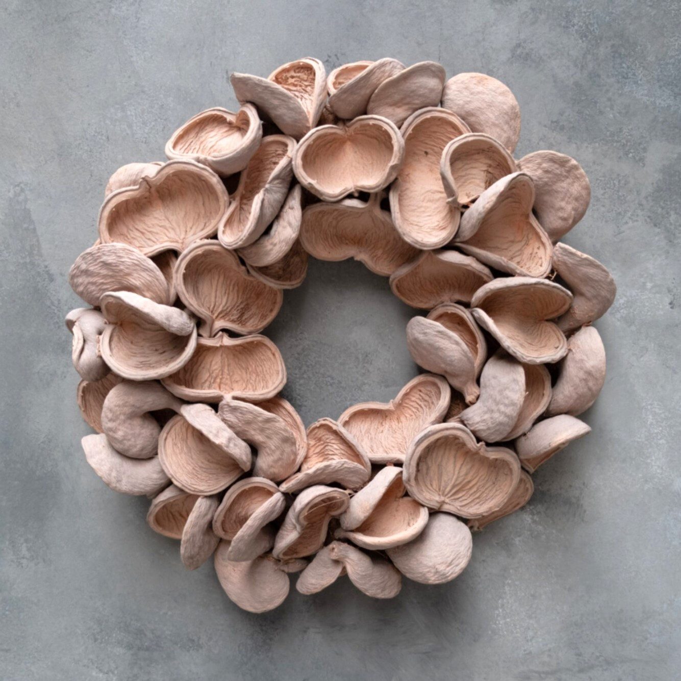 Couronne Dekokranz Kranz Groß Terracottafarben Altrosa Sommerlich Naturmaterialien 45 cm