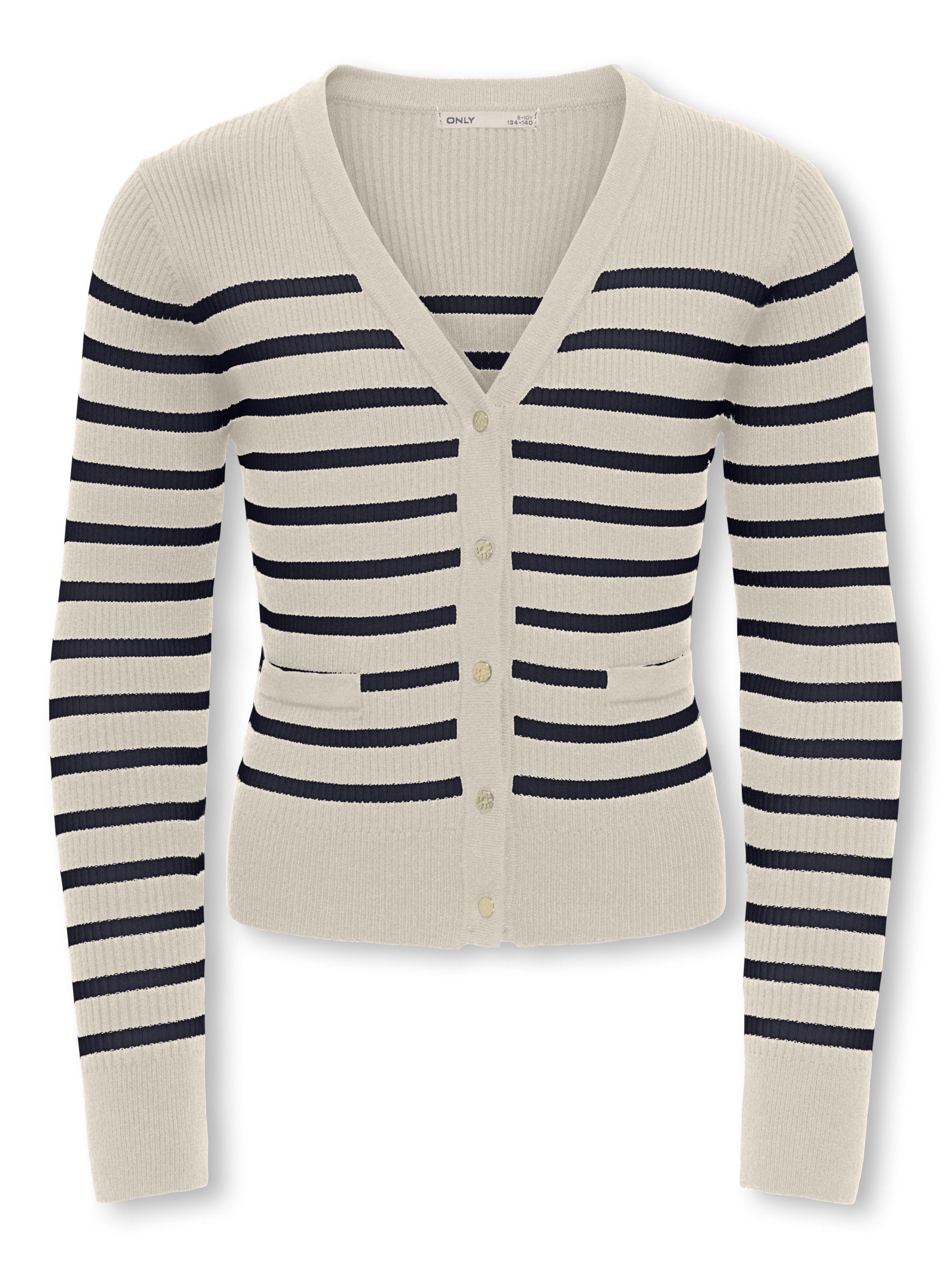 ONLY Sweatjacke KOGAMY LIFE LS BUTTON VNECK CARD CP