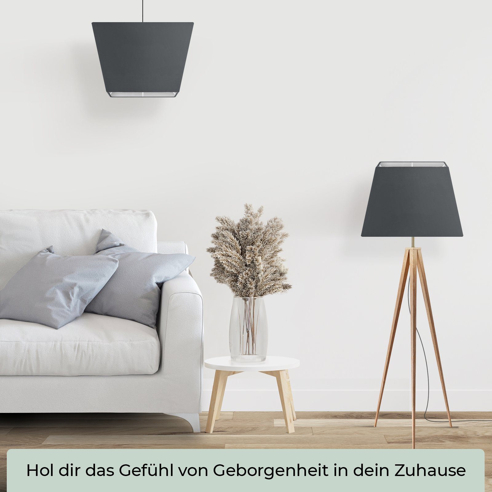Wogati Lampenschirm Premium Stehlampe Lampenschirm Trapez