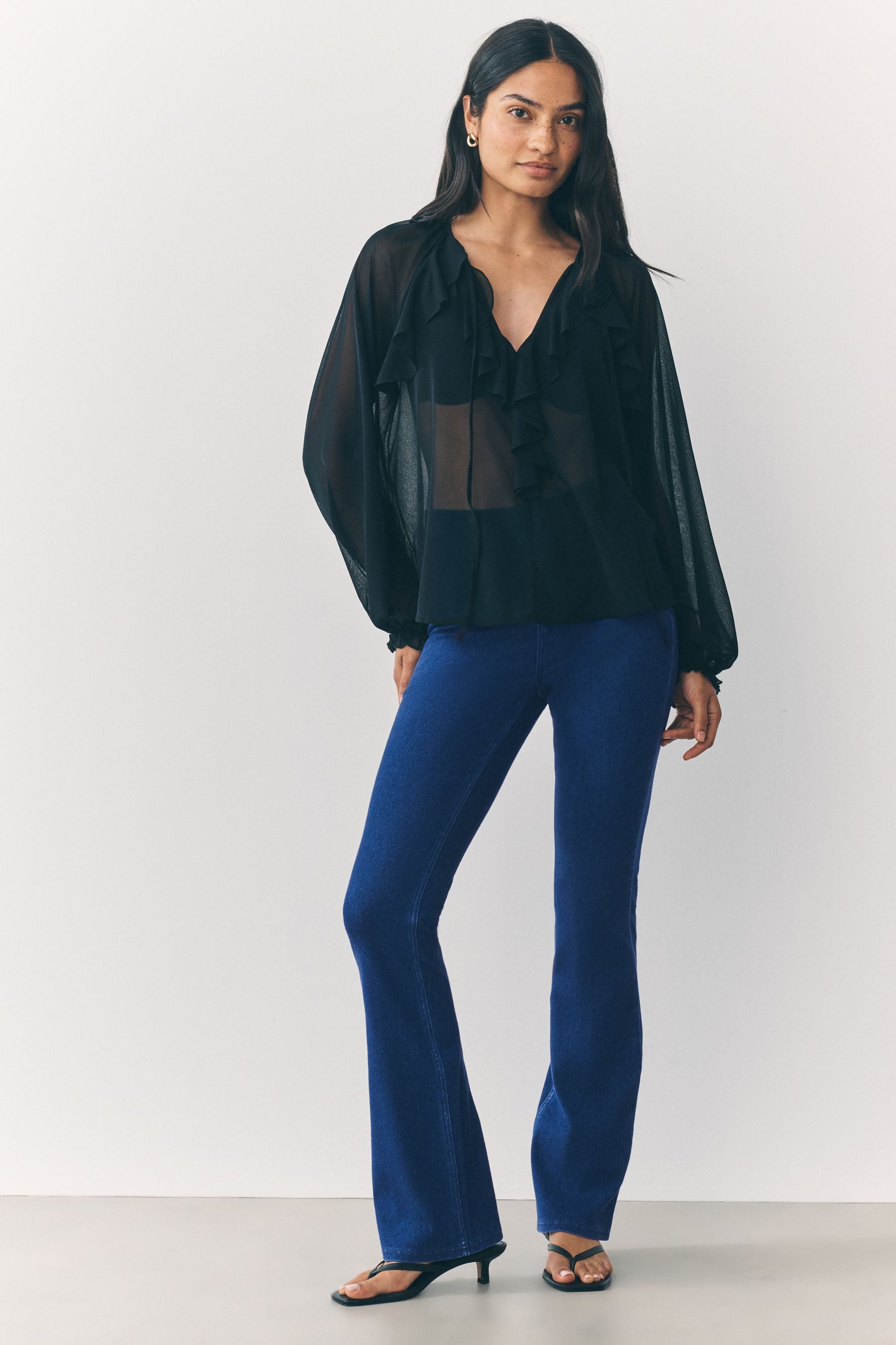 Next Jeansleggings Bootcut-Leggings aus Jersey-Denim (1-tlg)