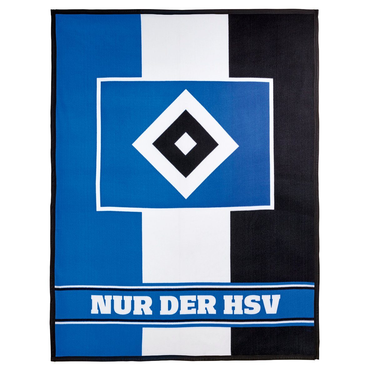 Wohndecke HSV Fleecedecke Blockstreifen 150 x 200 cm, HSV