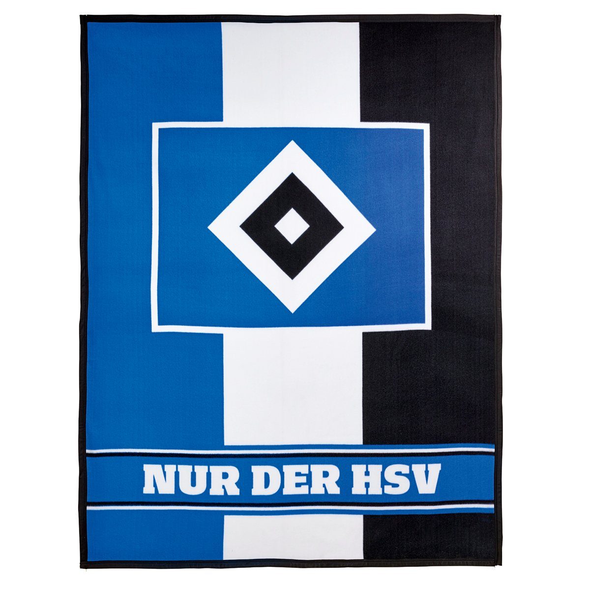 Wohndecke HSV Fleecedecke Blockstreifen 150 x 200 cm, HSV