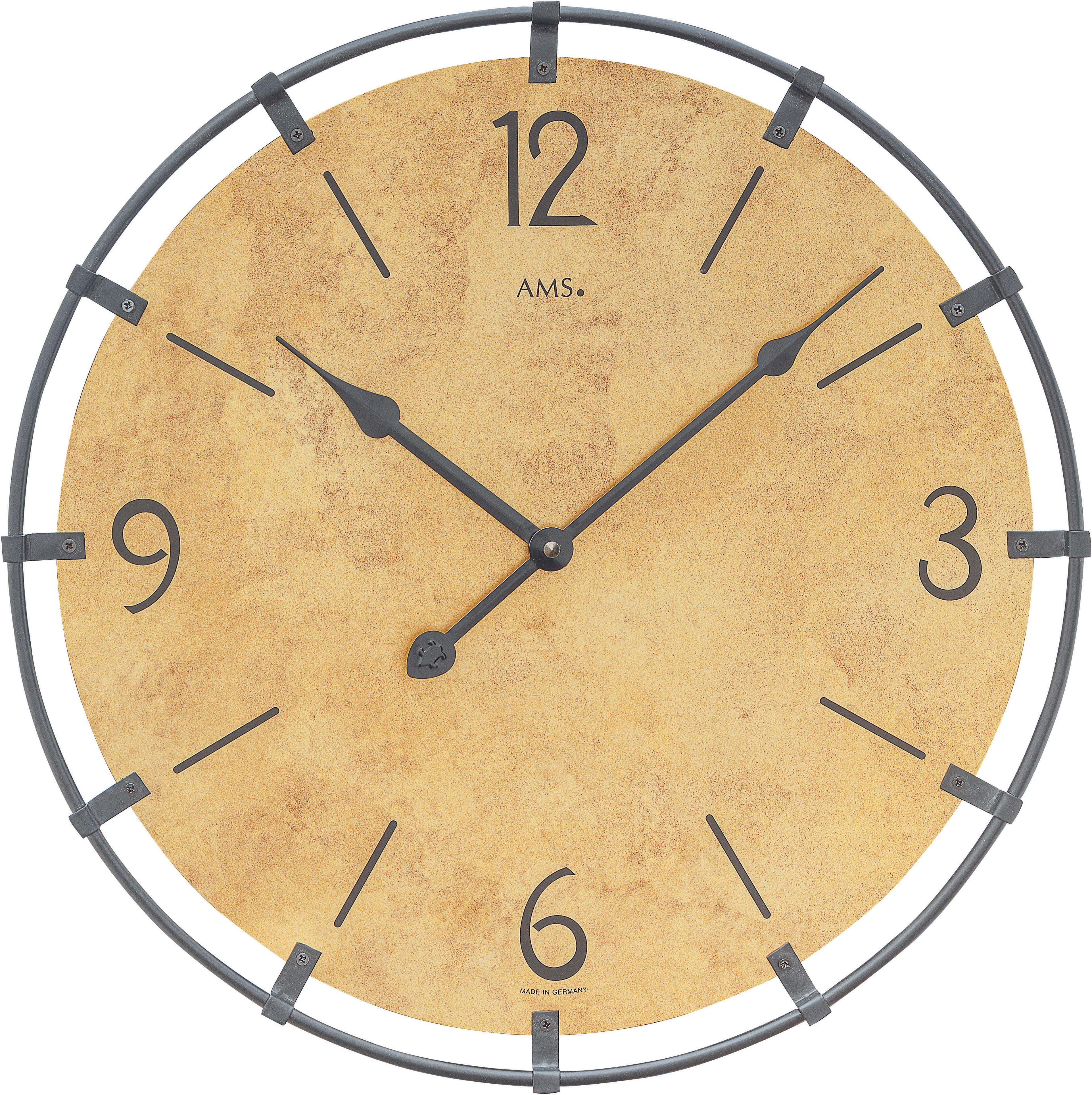 AMS Wanduhr (Made in Germany,Wohnzimmer,Esszimmer,Küche,Arbeitszimmer,Büro,Flur)