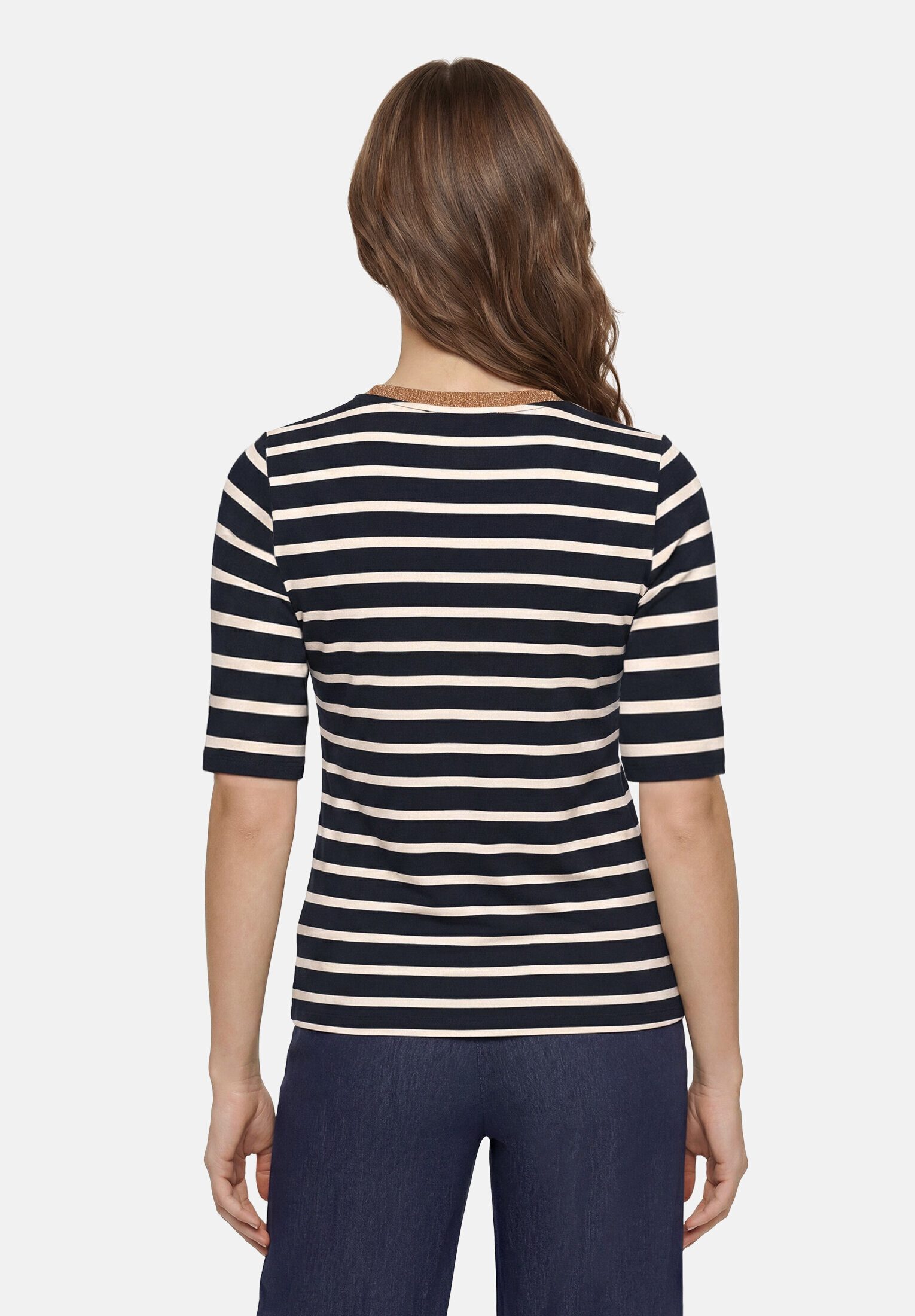 Betty Barclay Kurzarmshirt Damen mit V-Ausschnitt (1-tlg)