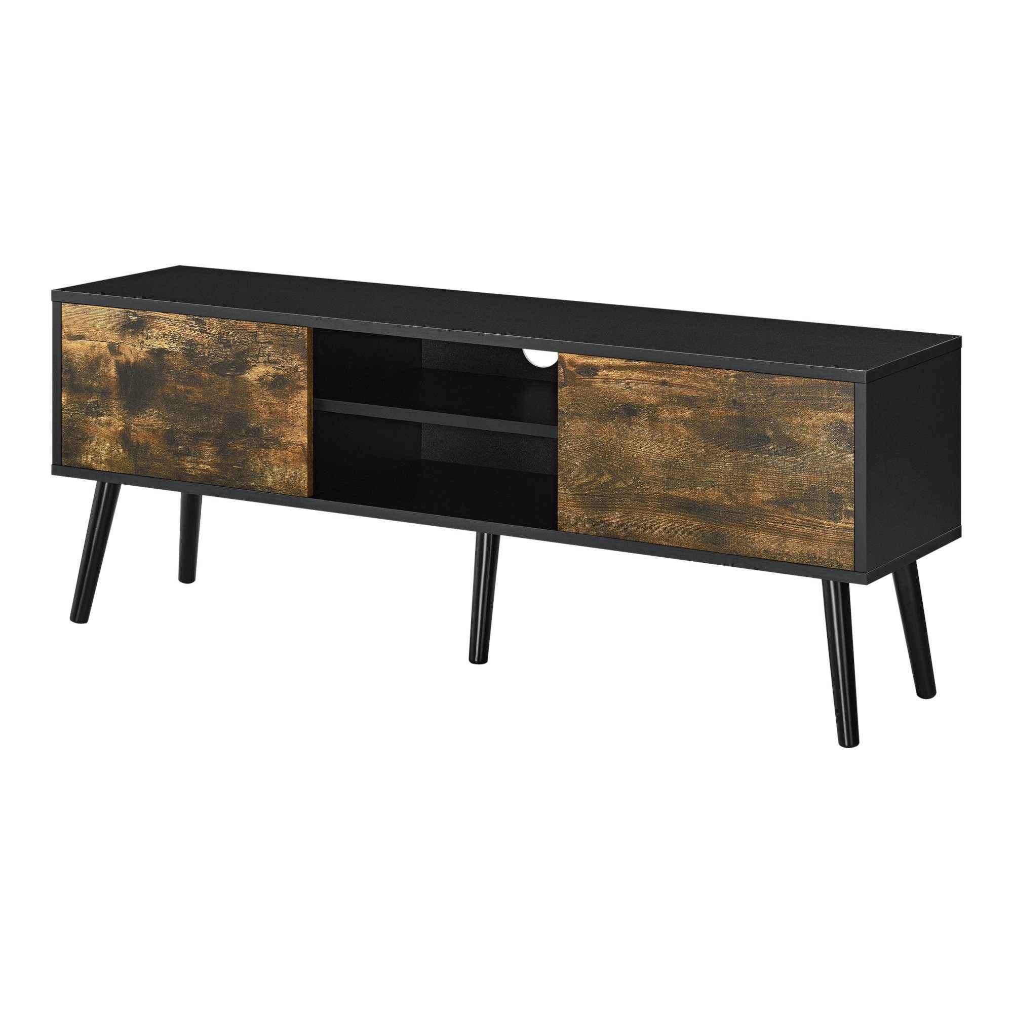 en.casa Lowboard, »Eskilstuna« Fernsehtisch 120x29,5x46,5cm Schwarz günstig online kaufen