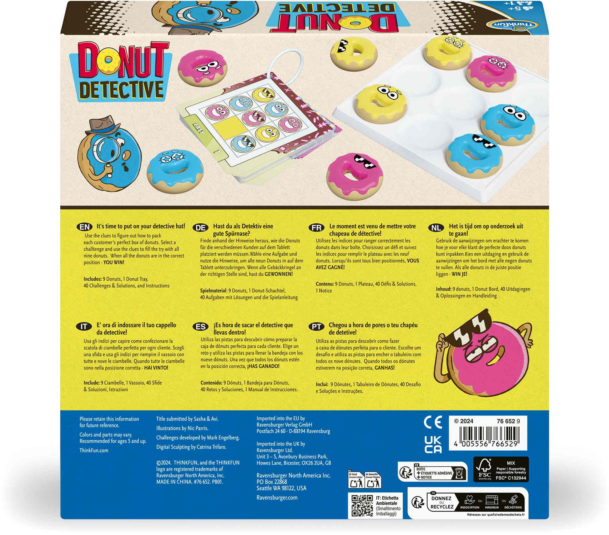 Aquaplay Wasserbahn Kinderspiel Logikspiel Donut Detective 76652