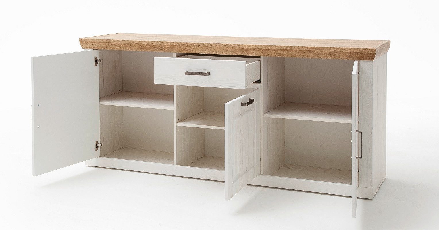 trendteam Sideboard Sideboard Brixen, Landhaus modern, Pinie Aurelio / Grandson Oak