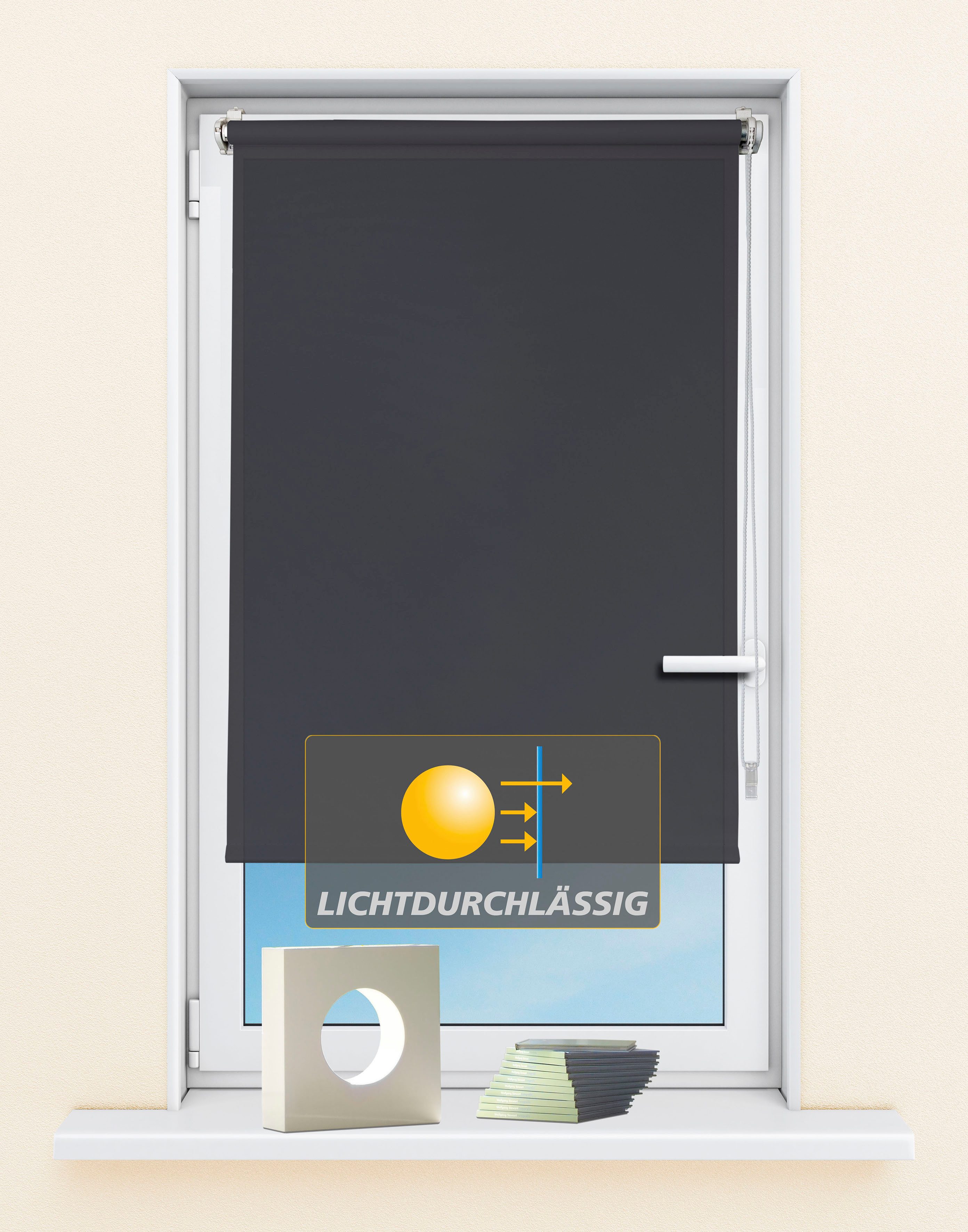 Seitenzugrollo Seitenzugrollo 'Ida', Lichtschutz, Klemmfix, ohne günstig online kaufen