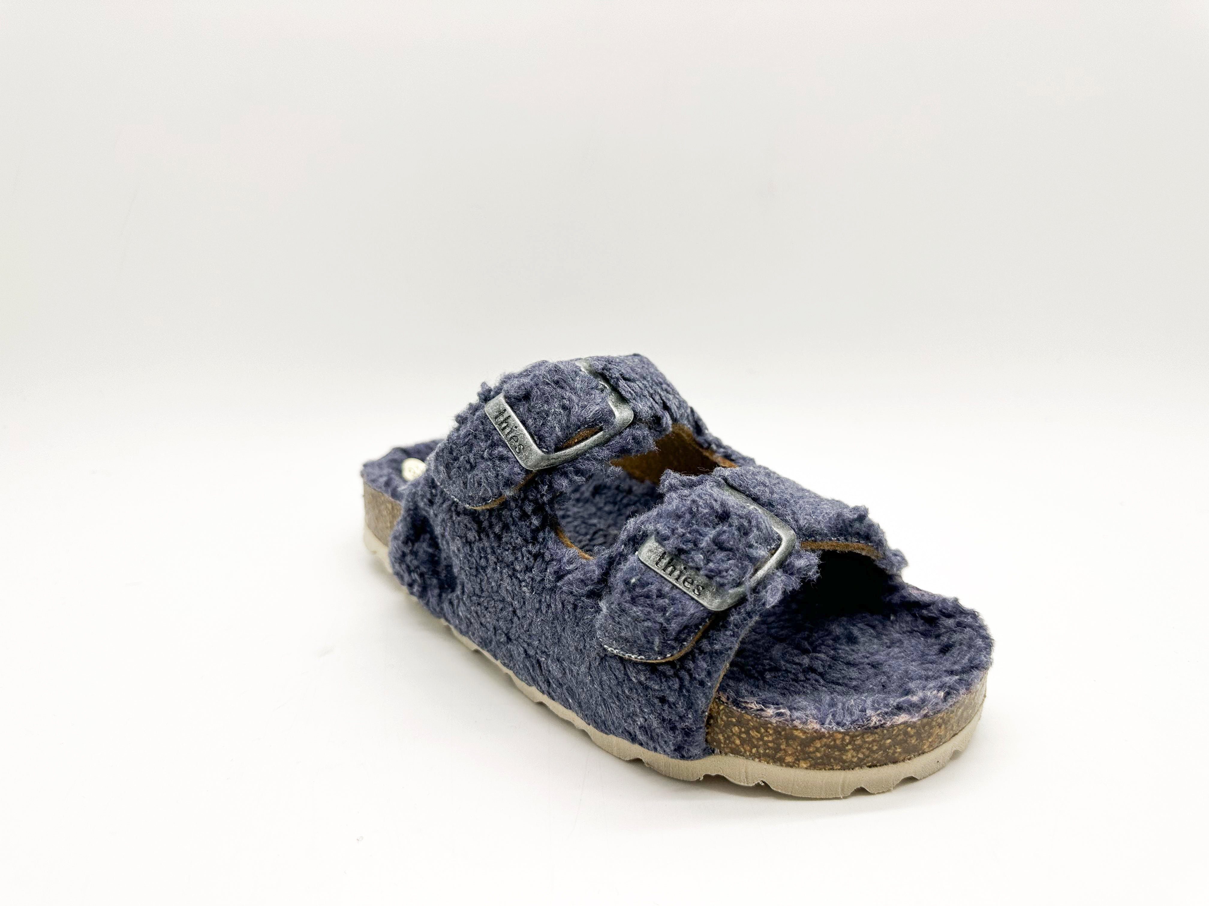 thies 1856 ® Kids grey Sandale Teddy Organic Sandal blue