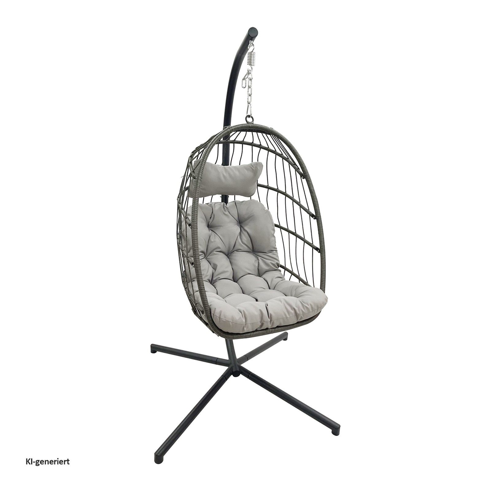 HTI-Living Hängesessel Hängesessel Rica Deluxe (Stück, 1-St., 1 Hängesessel), Schaukelsessel mit Gestell und Kissen