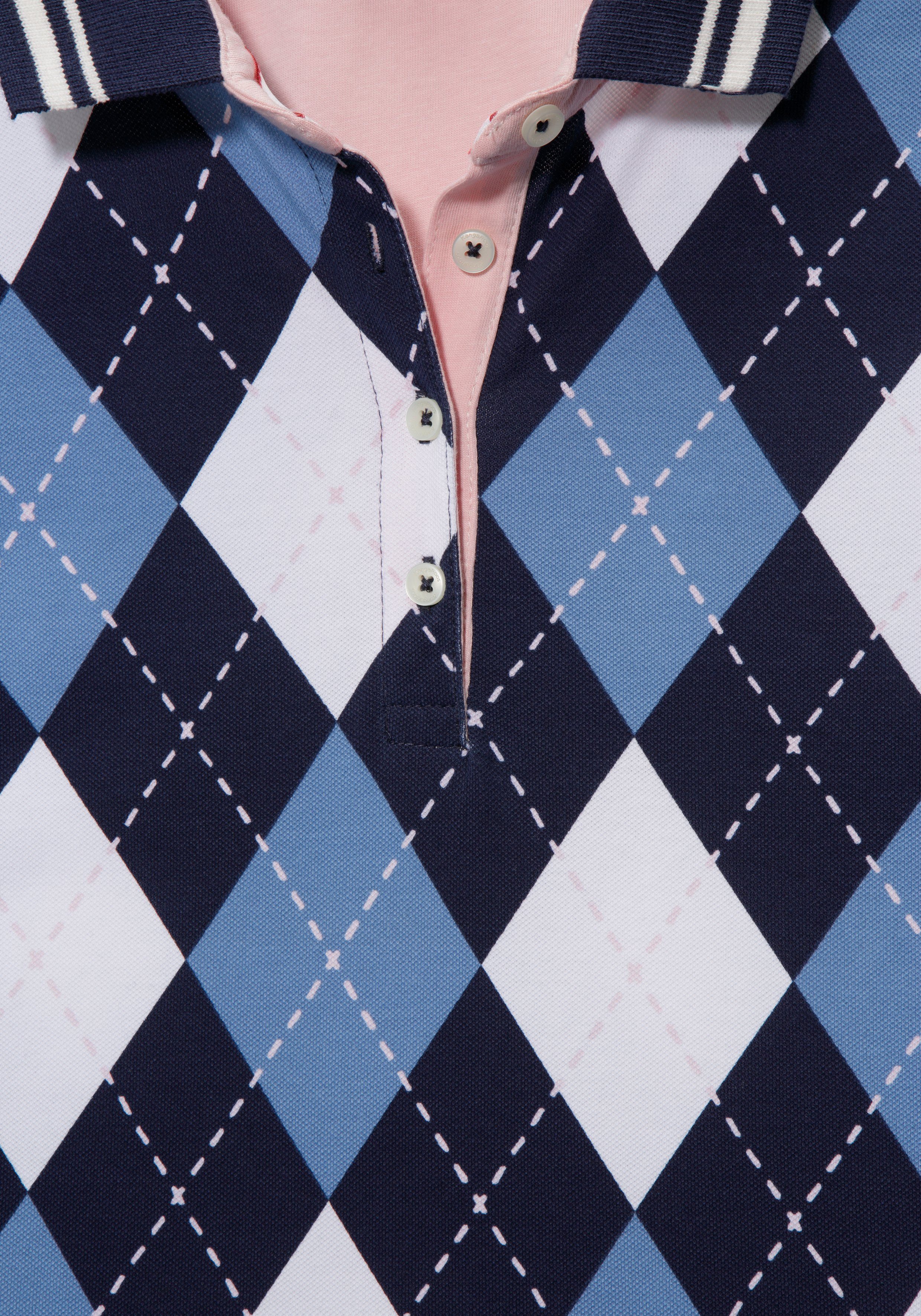 KangaROOS Poloshirt Kurzarm, figurbetonte Passform, Polokragen mit Knopfleiste