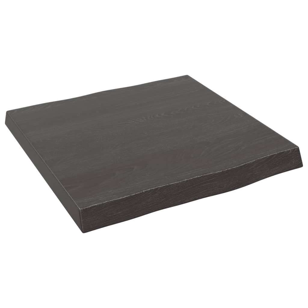 furnicato (1 40x40x(2-4) Tischplatte cm Massivholz St) Behandelt Baumkante