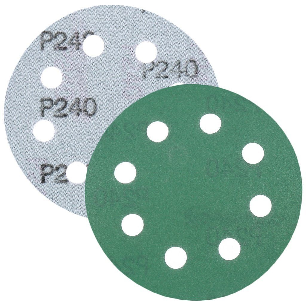 TP Schleifscheibe Schleifpapier, Schleifscheibe - Universal (grün) 125mm, 8-fach-gelocht