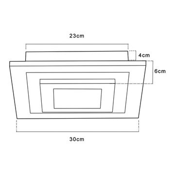 ZMH LED Deckenleuchte Decknenlampe Acryl 30//40cm Schlafzimmer Whonzimmer, LED fest integriert, Dimmbar