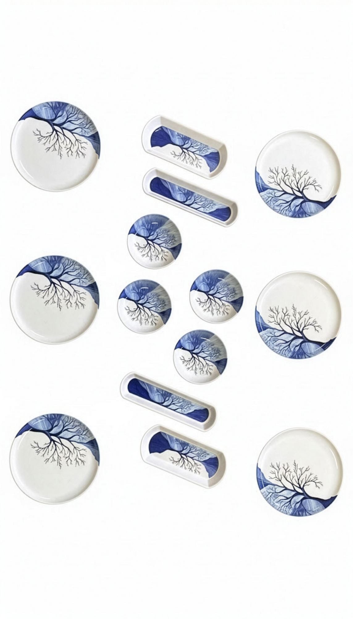 Hermia Concept Frühstücks-Geschirrset Bohemisch (14-tlg), 6 Personen, Keramik, 14-teiliges Set für 6 Personen