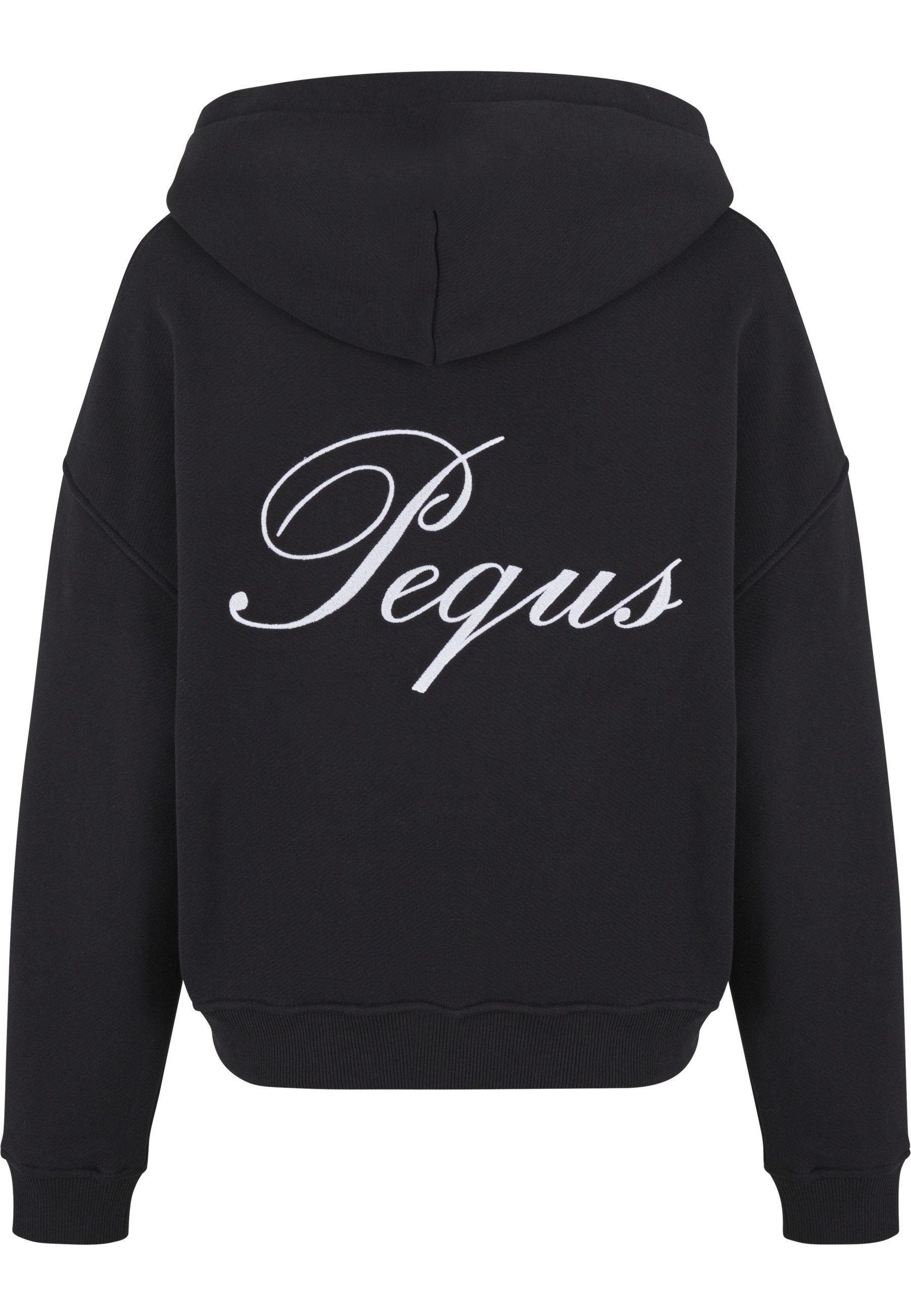 PEQUS Kapuzensweatshirt PEQUS PEQUS Cropped Handwritten Logo Zip Hoodie