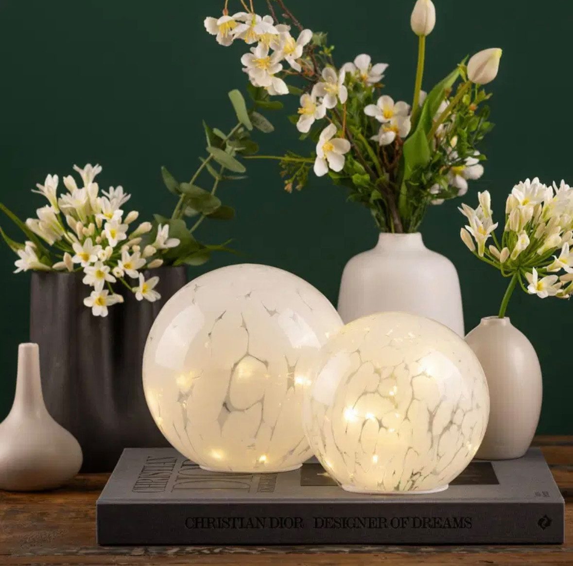 Seyila Home Dekokugel Dekorative Kugel aus Glas, mit Lichtdekor