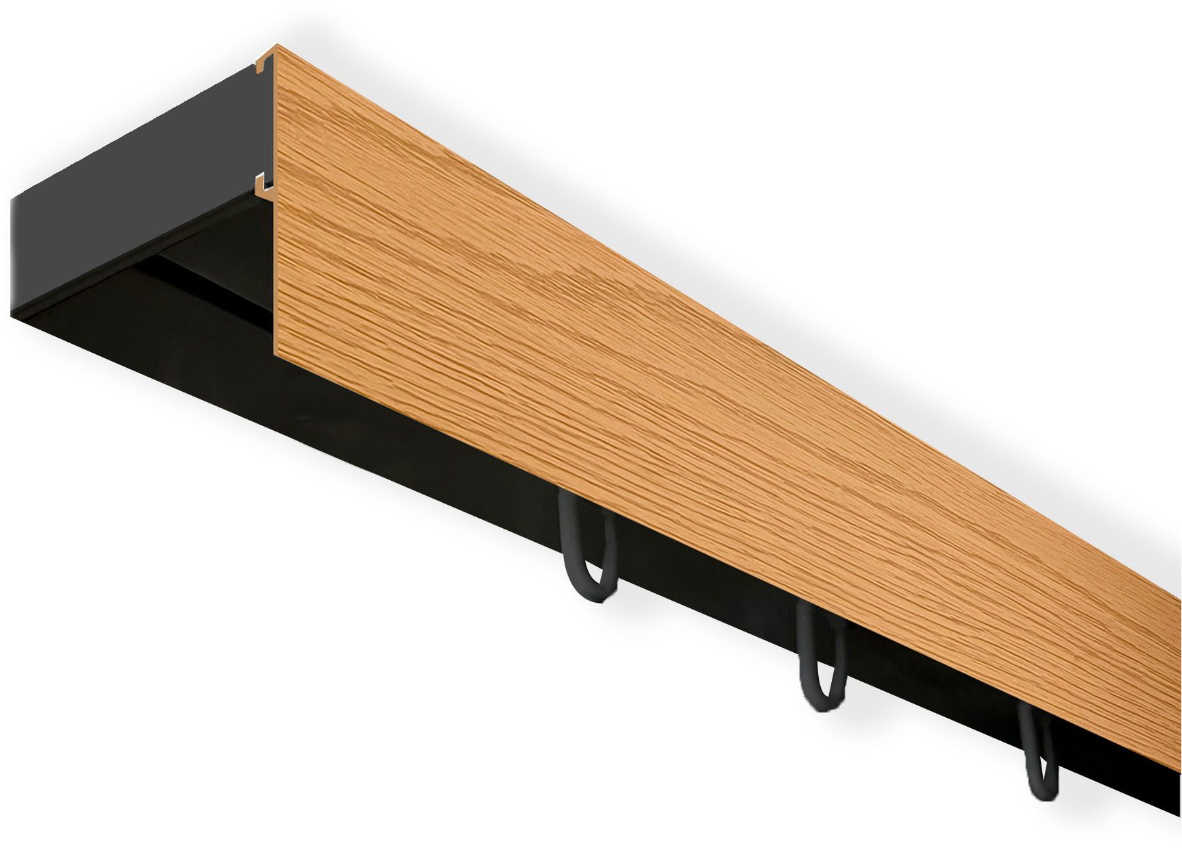 SN DECO GROUP Gardinenschiene Vorhangschiene SH mit Blende, 1-läufig, Fixmaß, mit Bohren, verschraubt, Kunststoff