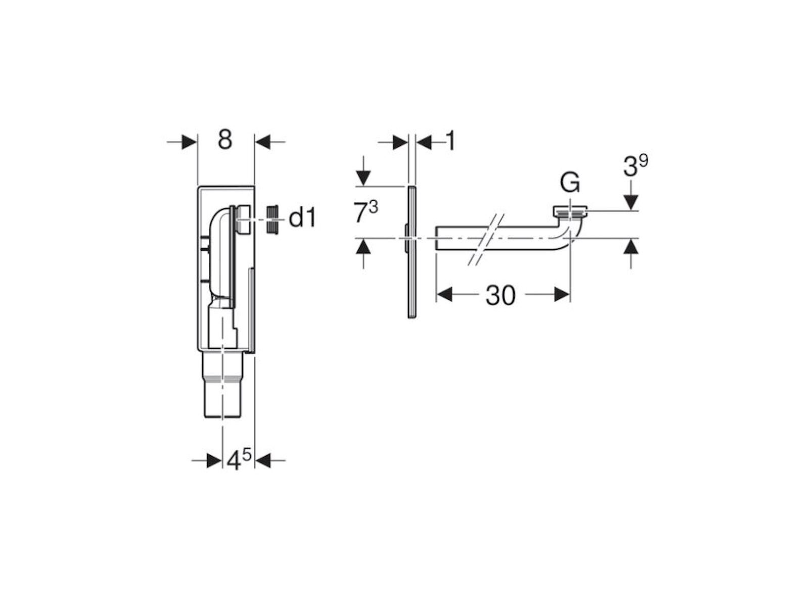 GEBERIT Siphon Geruchsverschluss Siphon für Waschtisch alpin-weiß - 151.120.11.1