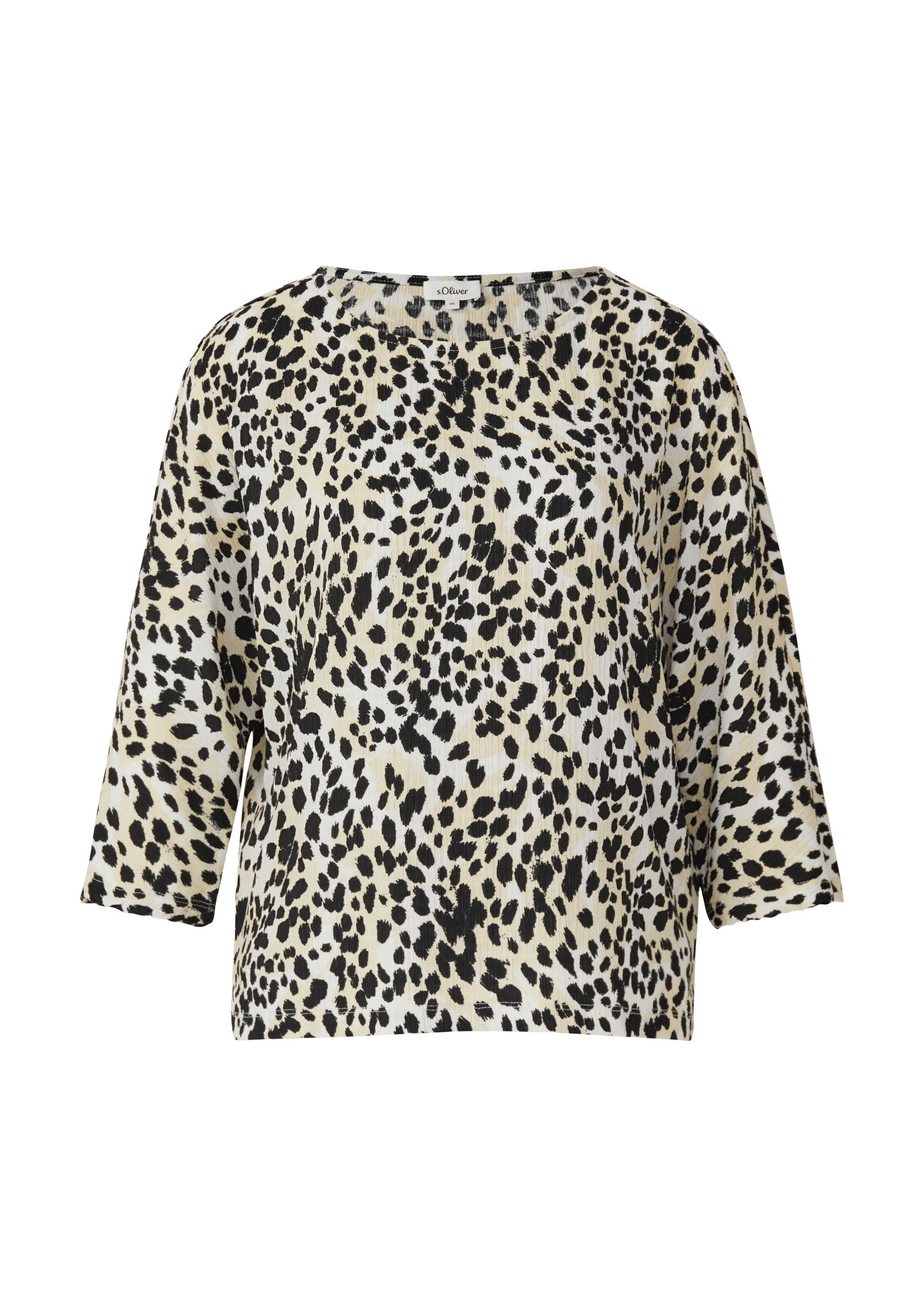 s.Oliver 3/4-Arm-Shirt T-Shirt Strukturiertes Shirt mit günstig online kaufen