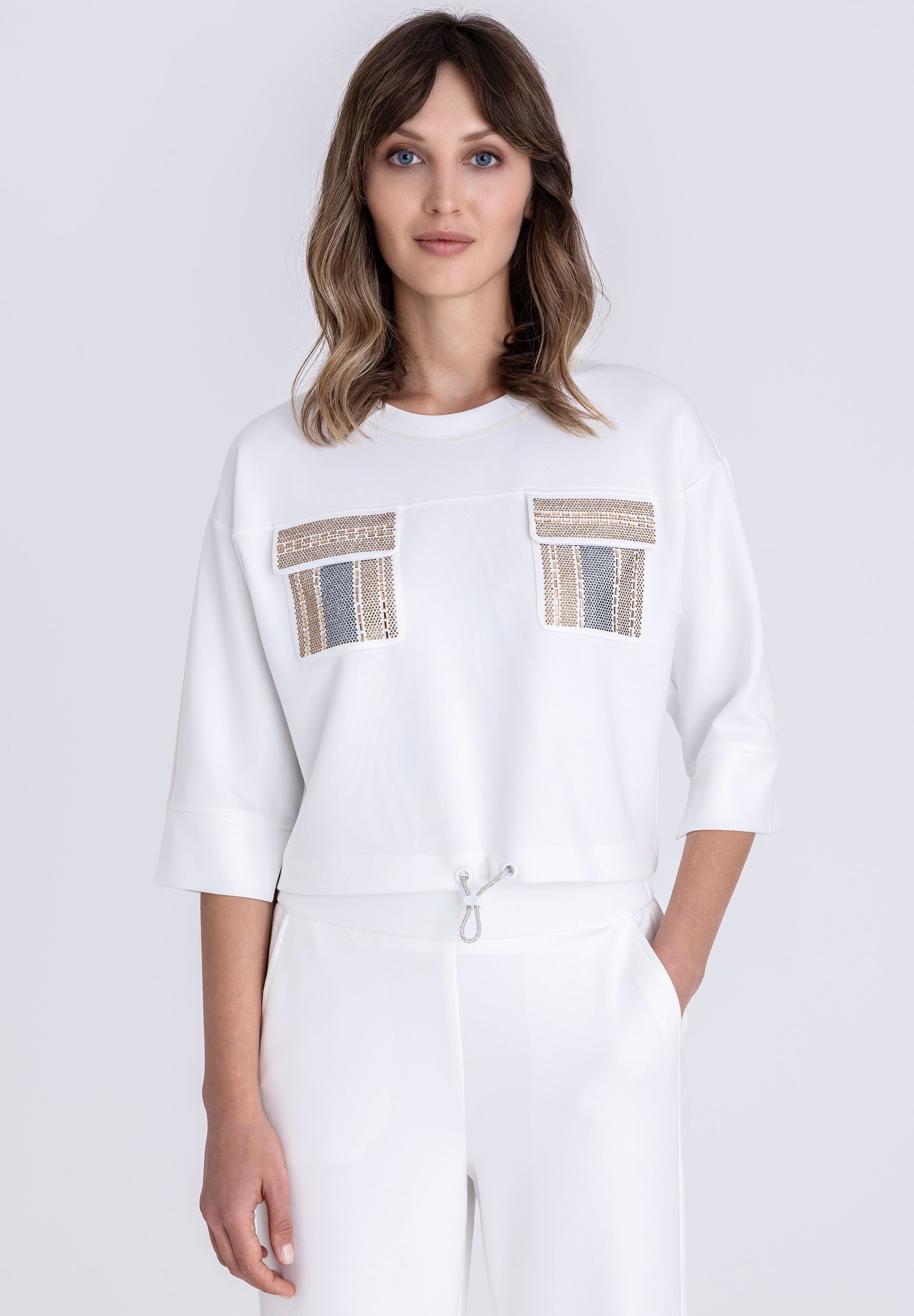 TUZZI T-Shirt mit Tunnelzugsaum