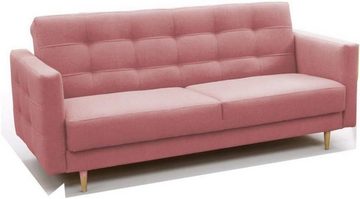 MOEBLO Polstergarnitur SCARLETT 3+1, (Klappsofa Bettfunktion Couch Wohnzimmer, Polstergarnituren Sofa mit Sessel Schlafsofa Kippsofa), mit Schlaffunktion und Bettkasten