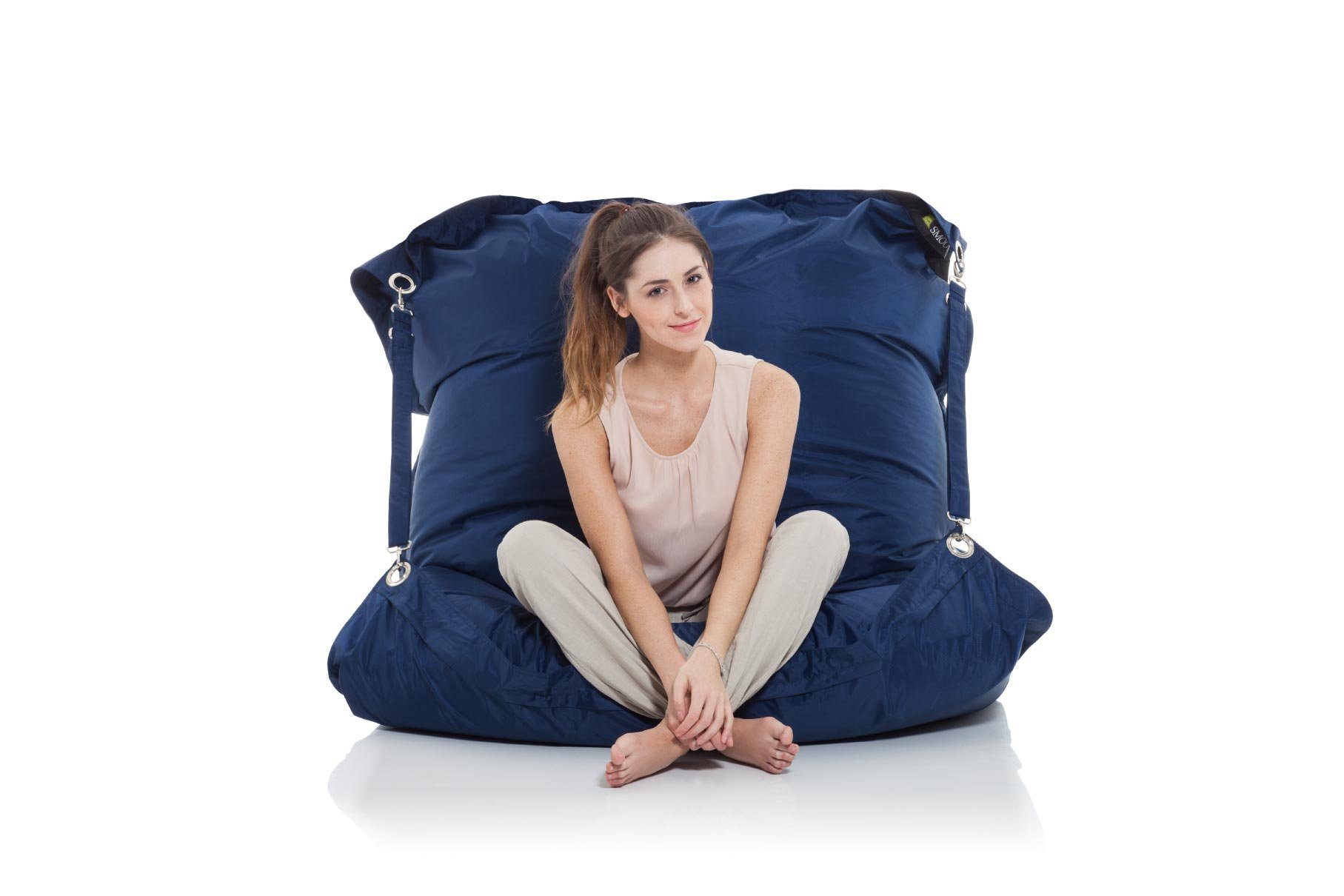 für (Riesensitzsack, Outdoor Sitzkissen Sessel), Sitzsack Bean-Bag & 450L Supreme Indoor Kinder & Erwachsene Indigo-Blau Smoothy XXL Sitzsack