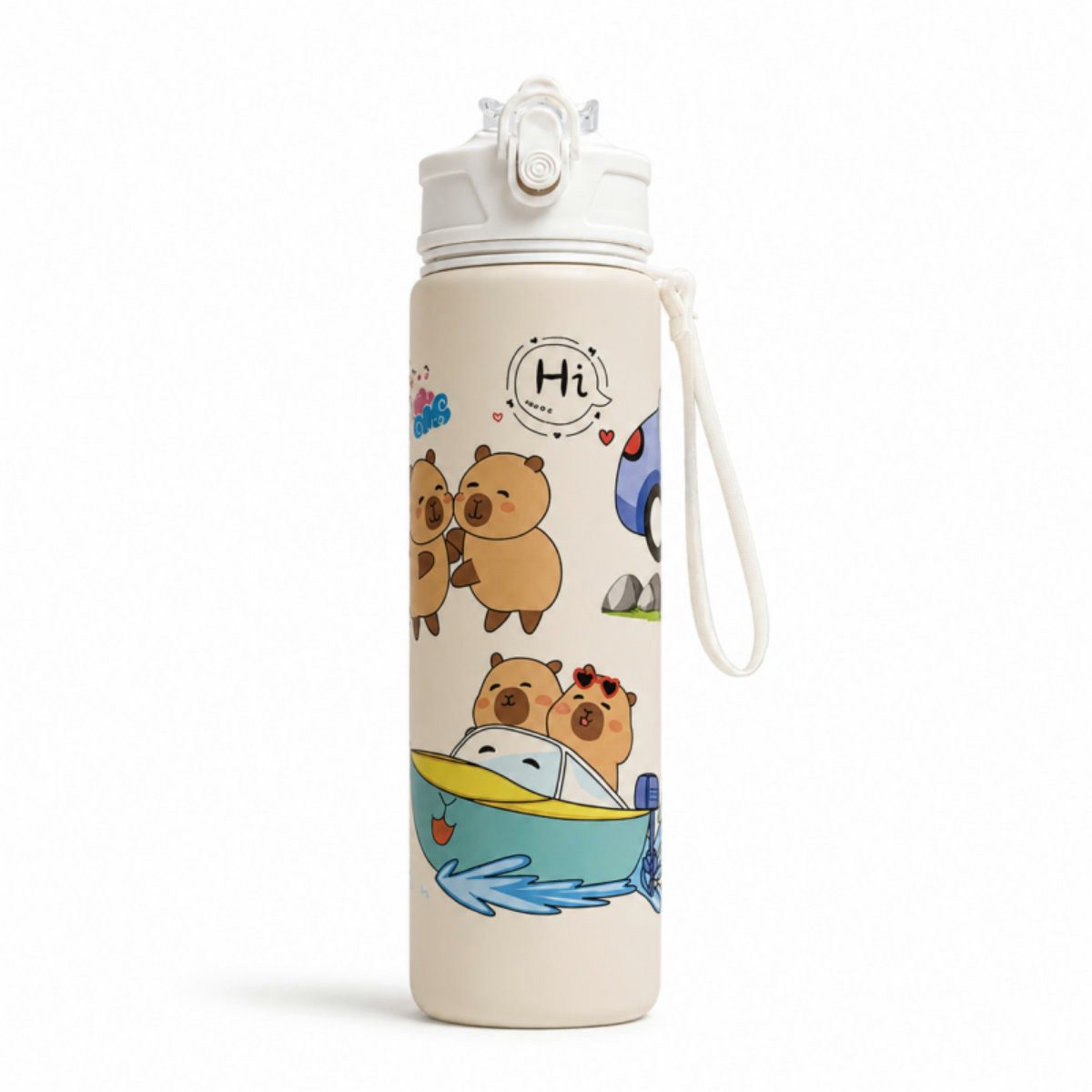 WS-Trend Trinkflasche Capibara Capybara Sportflasche Wasserflasche Trinkflasche Flasche, 800 ml