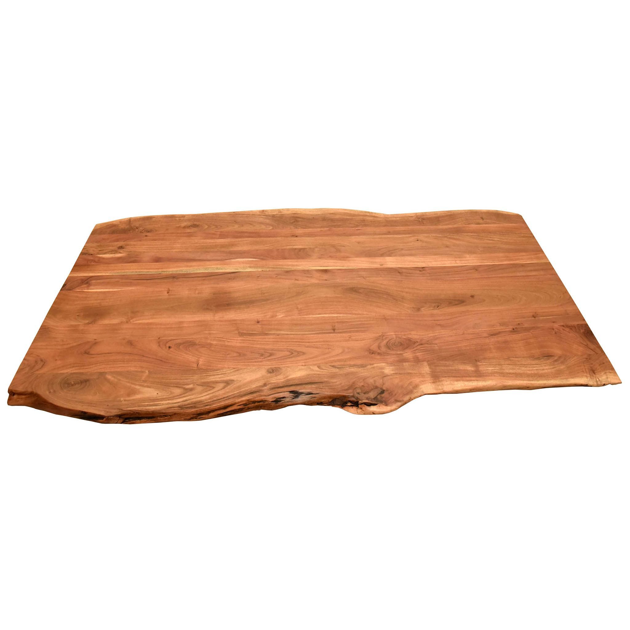 bene living Baumkantentisch Catania - 160 x 90 cm - Akazienholz (Indoor-Möbelset, 1-St., bis zu 6 Plätze), Massivholz - Gestell in Kreuz-Form - 35 mm Tischplatte