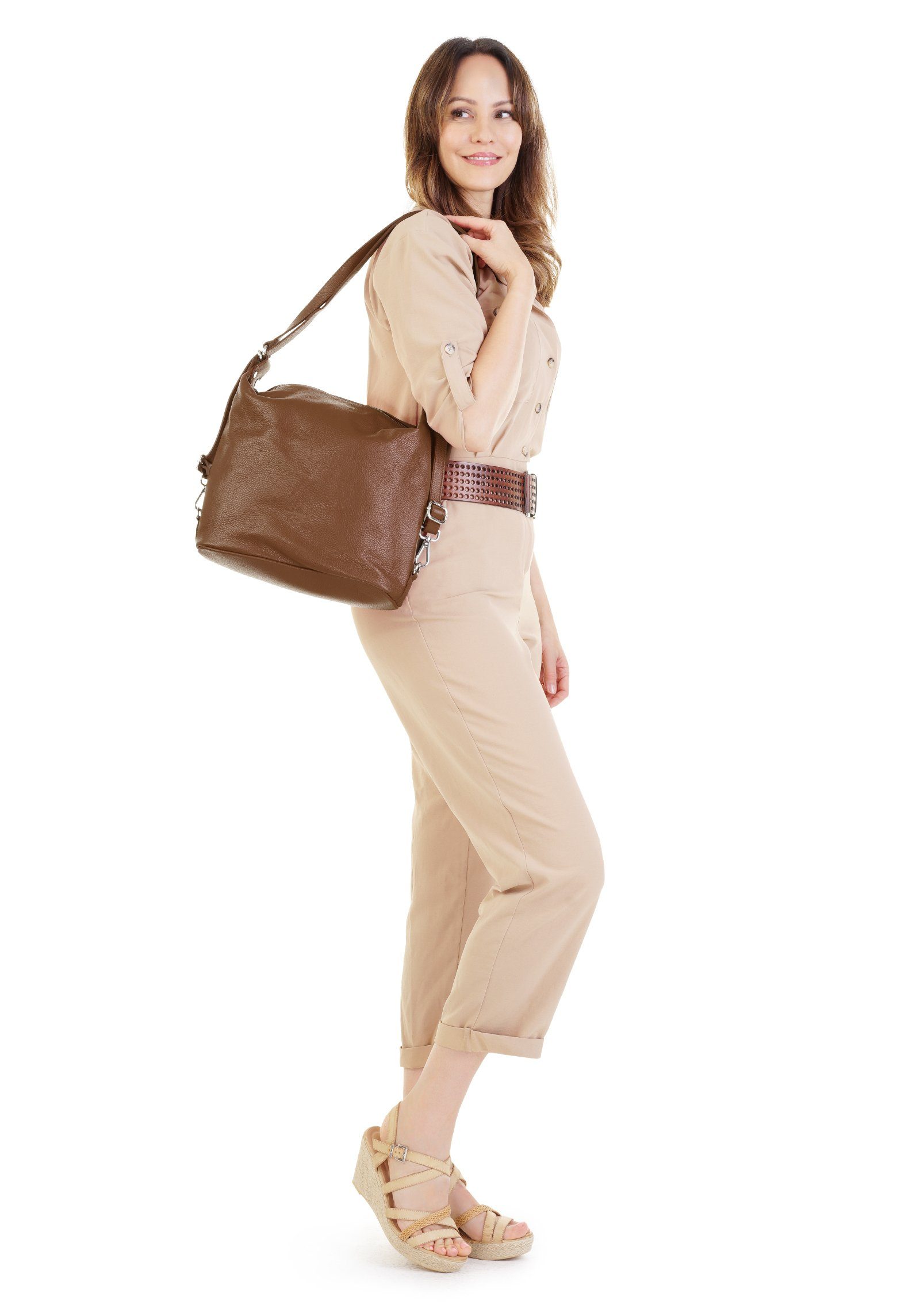 Samantha Look Shopper, echt Leder, Made in Italy