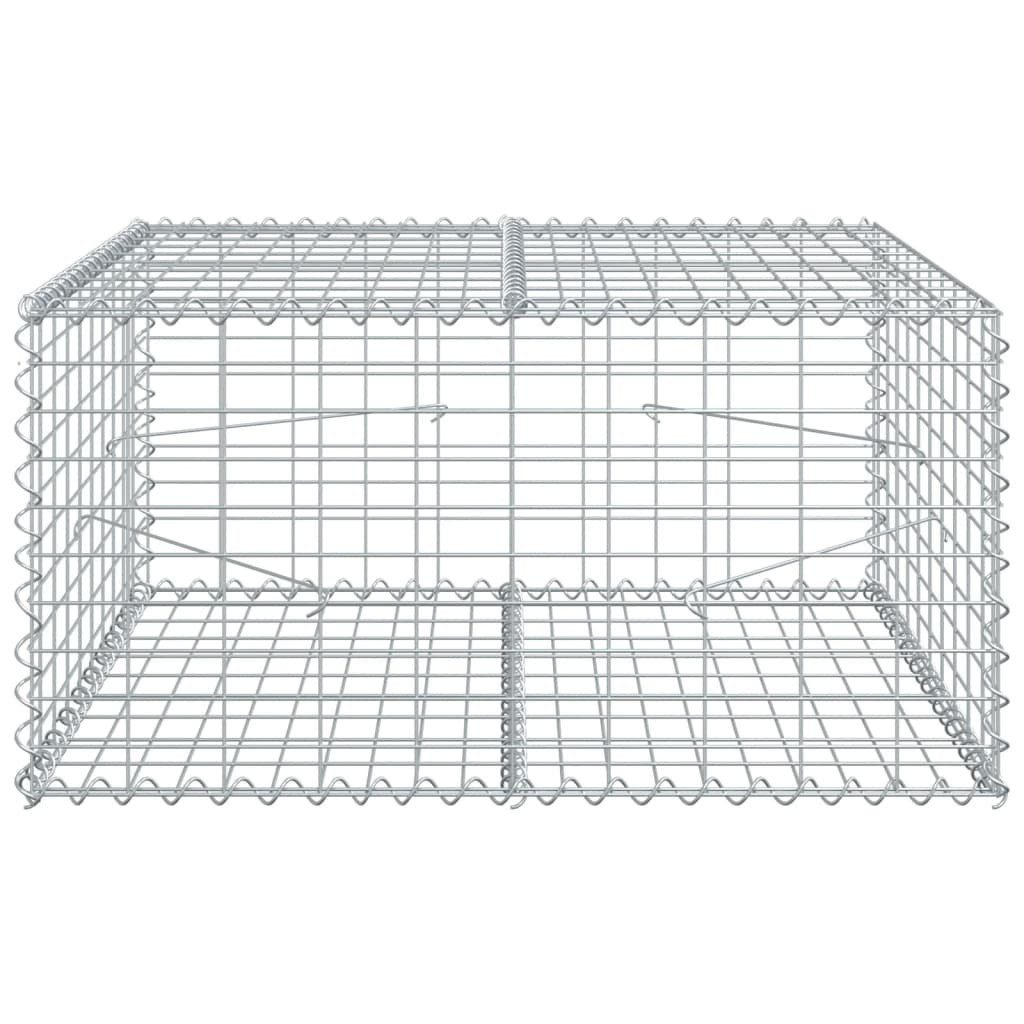 vidaXL Blumentopf Gabione mit Deckel 100x100x50 günstig online kaufen