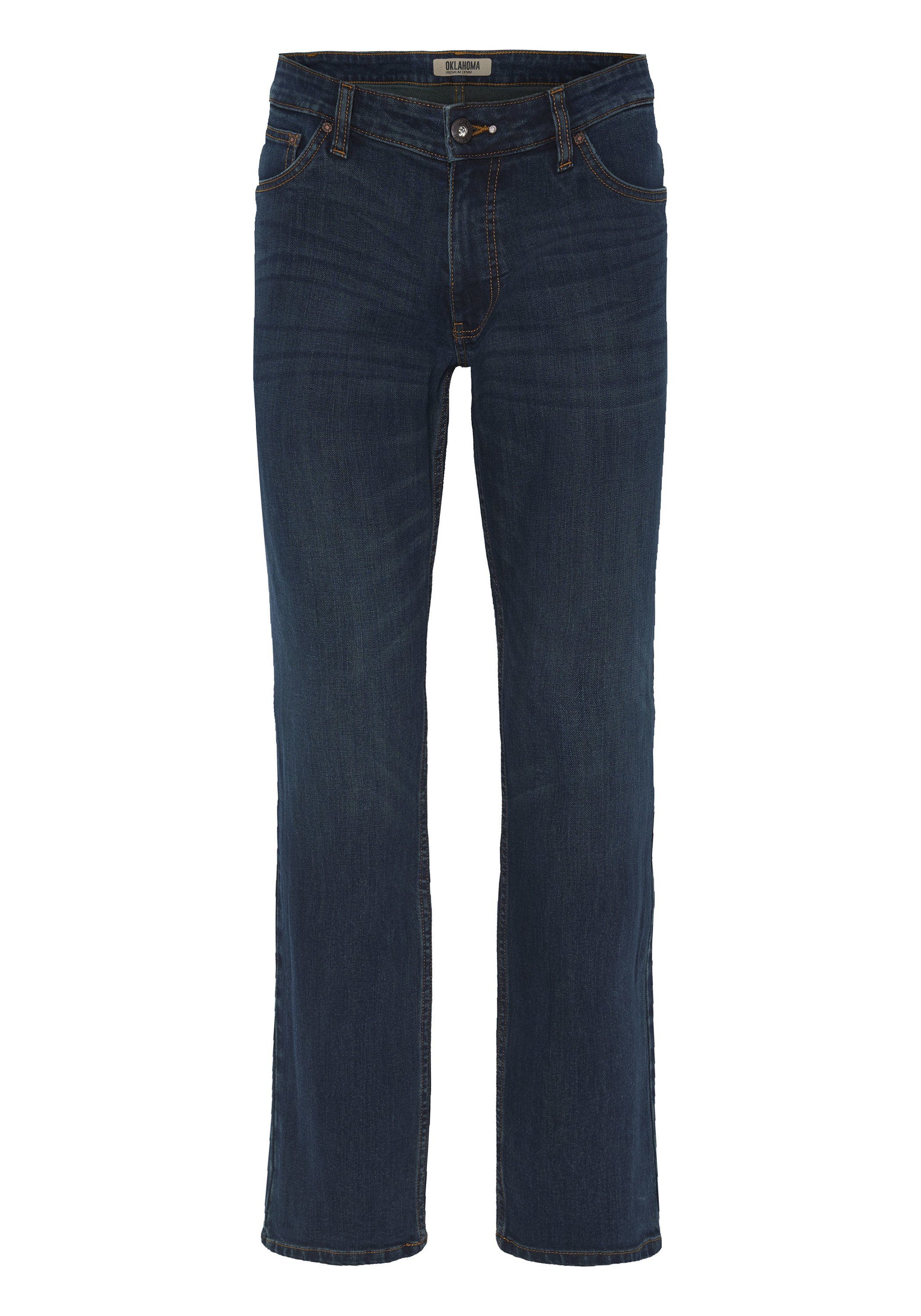 OKLAHOMA PREMIUM DENIM Straight-Jeans Comfort Fit - GOTS zertifiziert (1-tlg) Grau