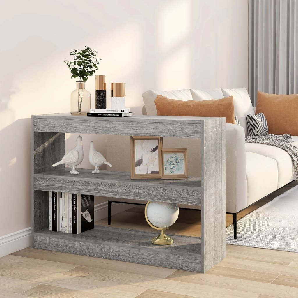 furnicato Bücherregal Bücherregal/Raumteiler Grau Sonoma 100x30x72 günstig online kaufen