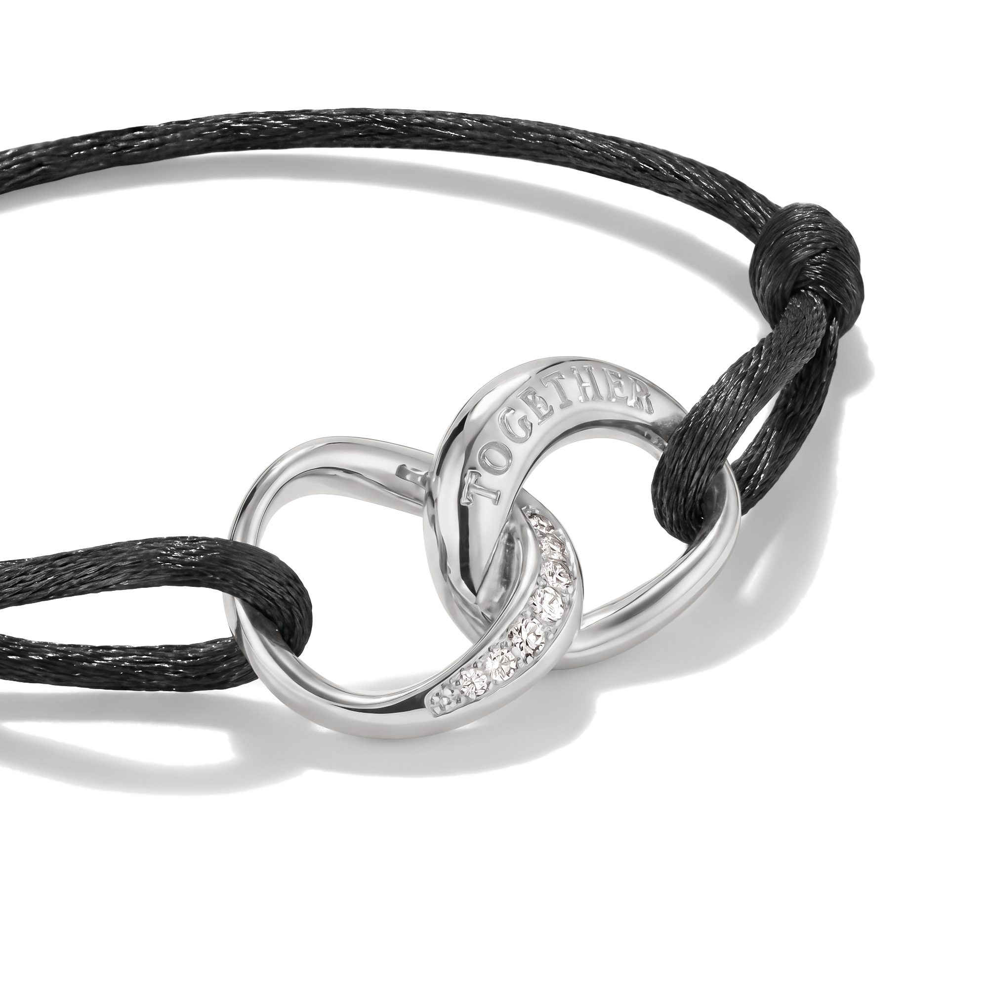 THOMAS SABO Armband Together Textilarmband, mit Zirkonia (synth)