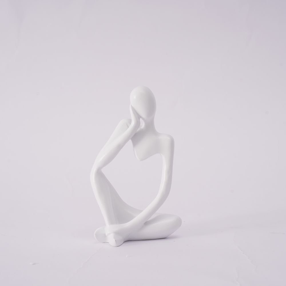 Figurenfigur,Harzdekoration), abstrakte Weihnachtsgeschenk Skulptur Weiß abstrakte Kunstfiguren, SIKAINI (Kunstobjekte,3 Stück