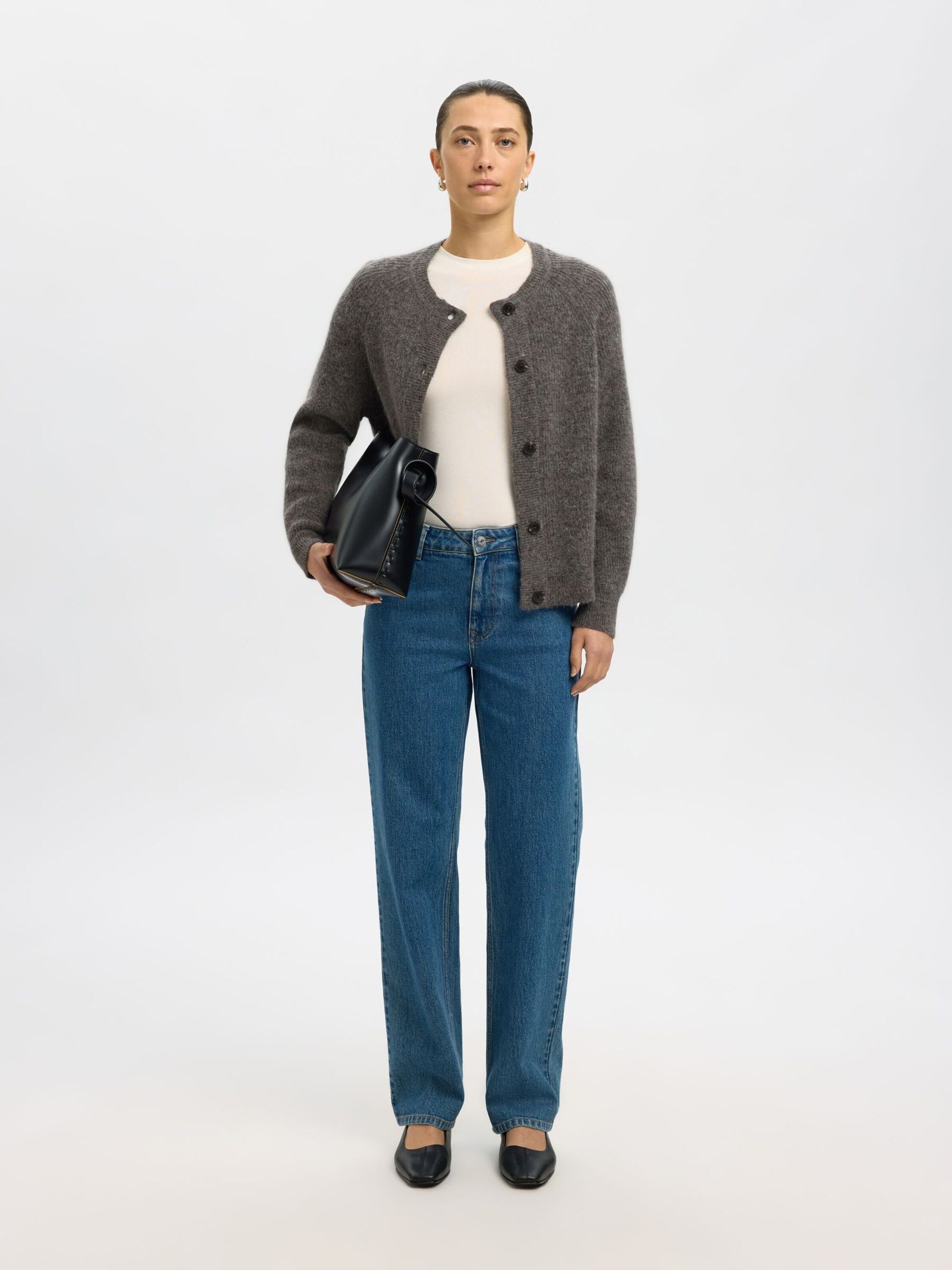 Selected Strickjacke Lulu (1-tlg) Plain/ohne Details