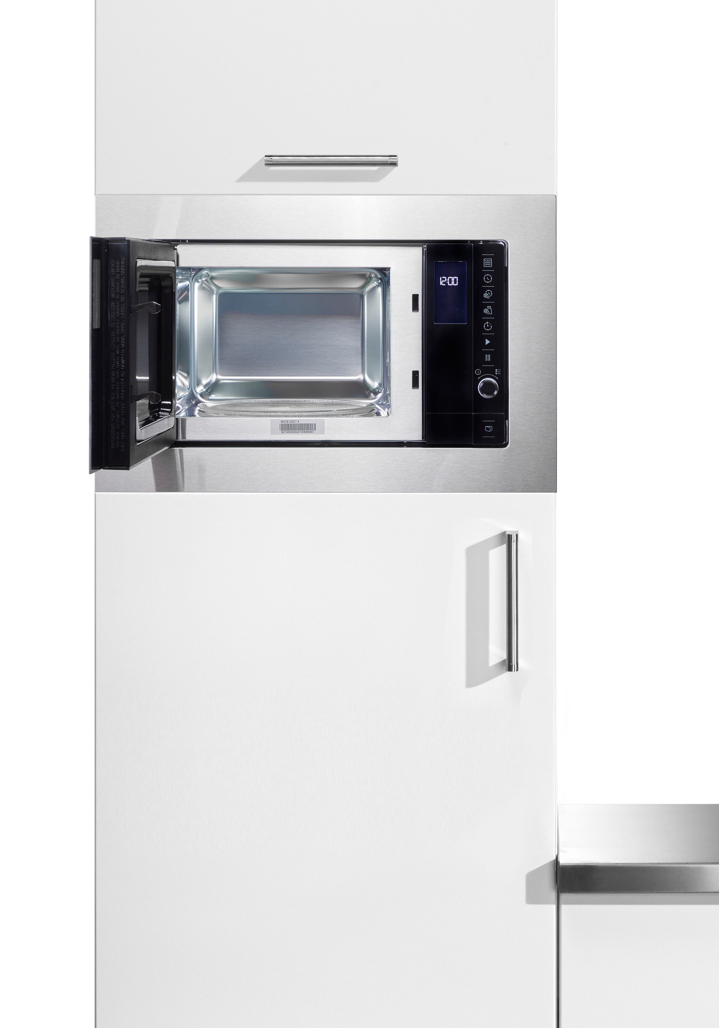 BEKO Einbau-Mikrowelle BMOB20231X, Mikrowelle, 20 l, Funktionale Einbau-Mikrowelle für schnelles Erwärmen