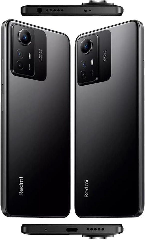 Xiaomi Redmi Kamera, Smartphone 108 8GB+256GB (16,43 Schwarz Speicherplatz, + Dual-SIM 256 12S cm/6.43 MP microSD) Zoll, GB