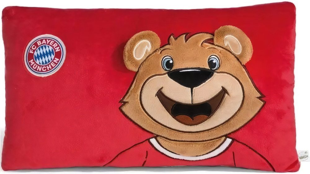 FC Bayern München Kopfkissen Kissen Bär Berni 43x25cm