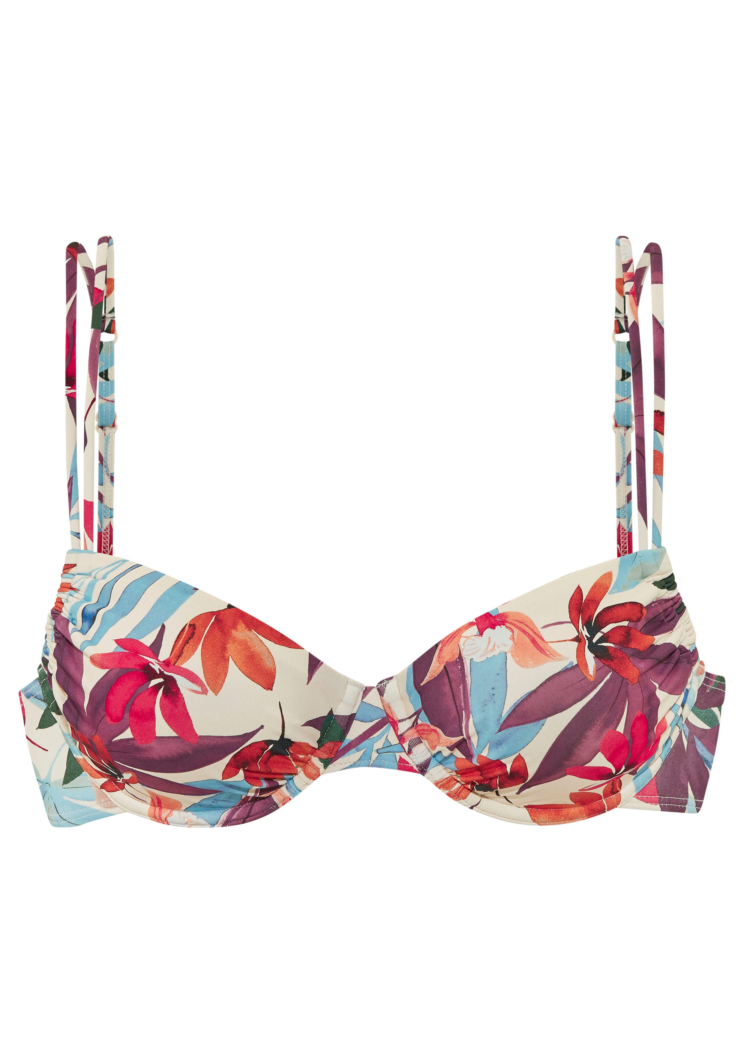 LASCANA Bügel-Bikini-Top Imani, mit sommerlichem Blätterprint günstig online kaufen