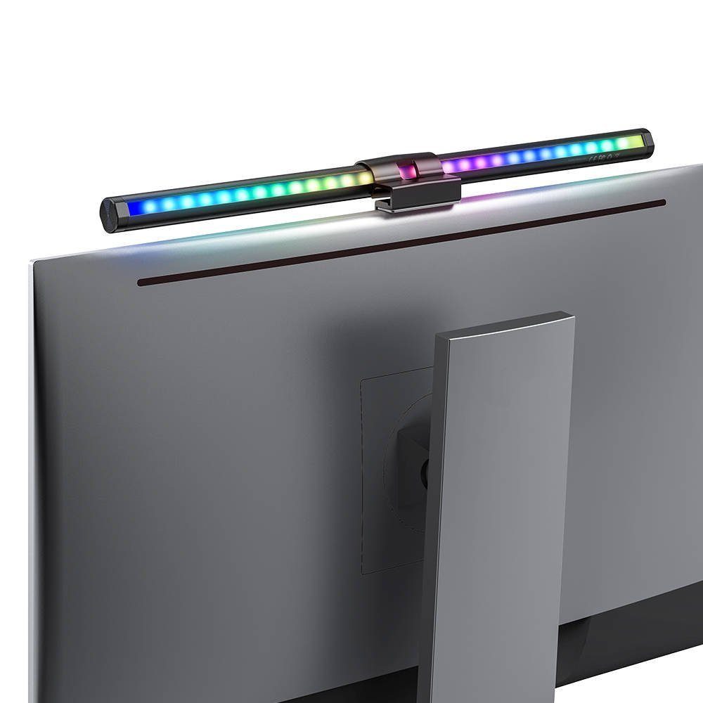 Büro Licht LED Bar LED Monitor Monitobeleuchtung BW-CML2 Schreibtischlampe BLiTZWOLF Lampe Schwarz RGB