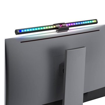 BLiTZWOLF LED Schreibtischlampe BW-CML2 RGB LED Lampe Monitor Licht Bar Monitobeleuchtung Büro Schwarz