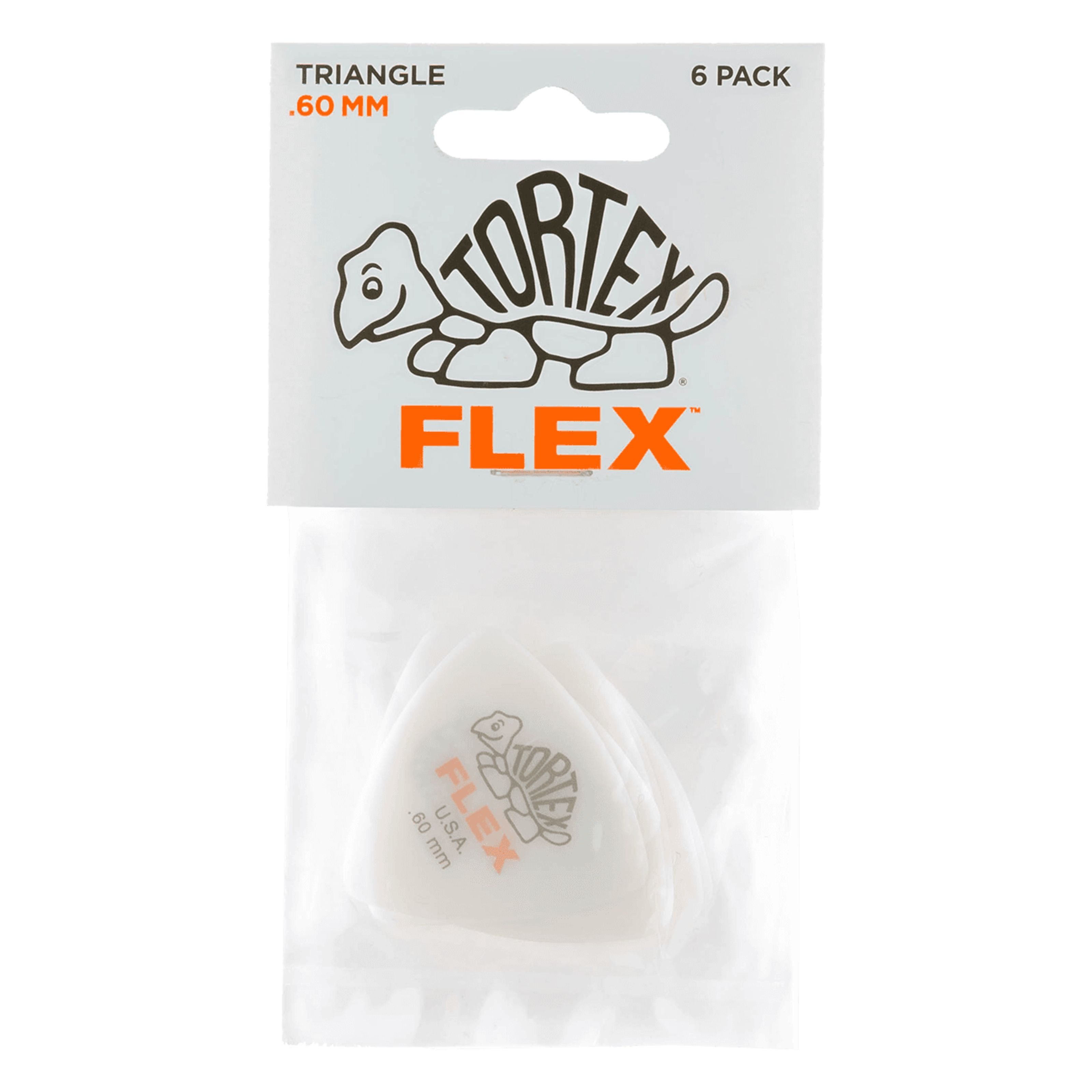 Dunlop Plektrum, 456P.60 Tortex Flex Triangle Picks 0,60 mm - Plektren Set