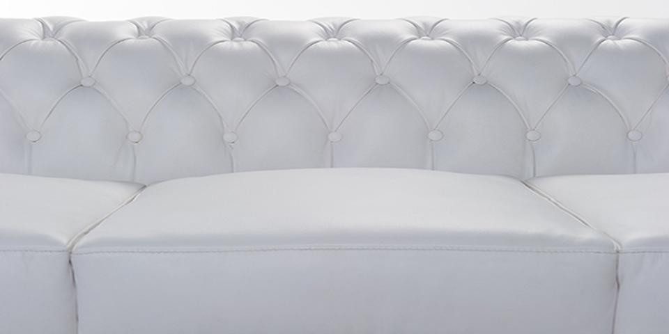 Xlmoebel Big-Sofa Chesterfield Sofa in Weiß mit hohem Sitzkomfort für gemütliche Abende, Hergestellt in Europa