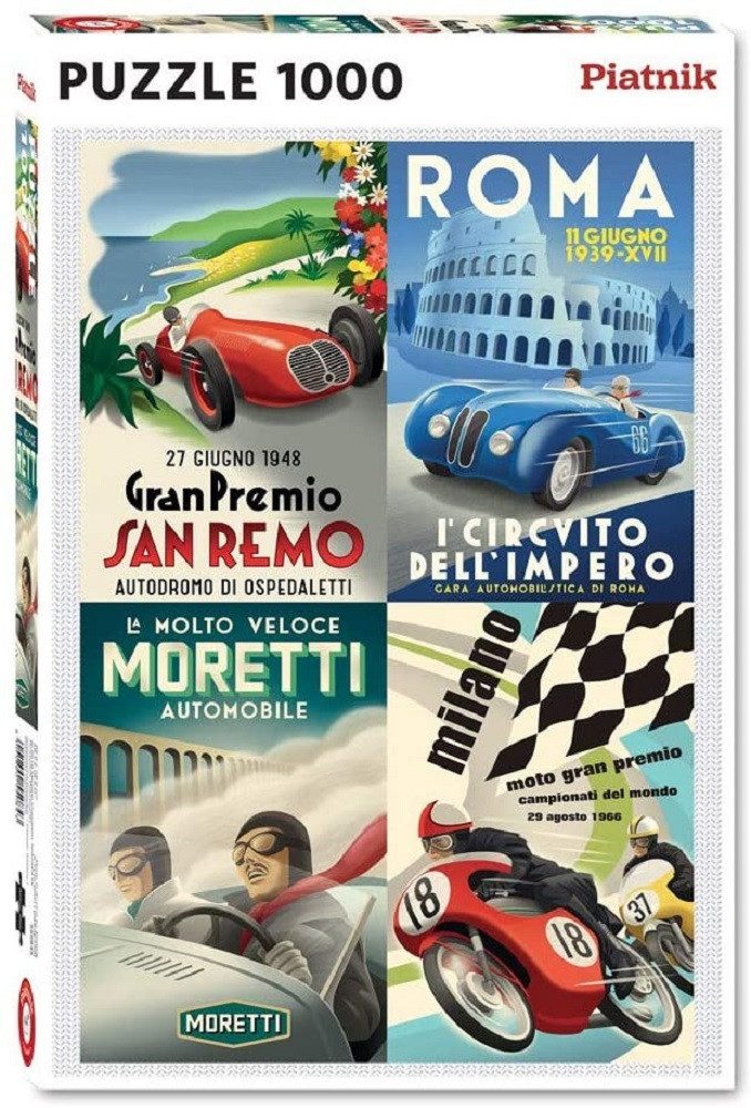 Piatnik Puzzle Piatnik, Michael Crampton Italienische Klassiker 1000 Teile Puzzle, 1000 Puzzleteile