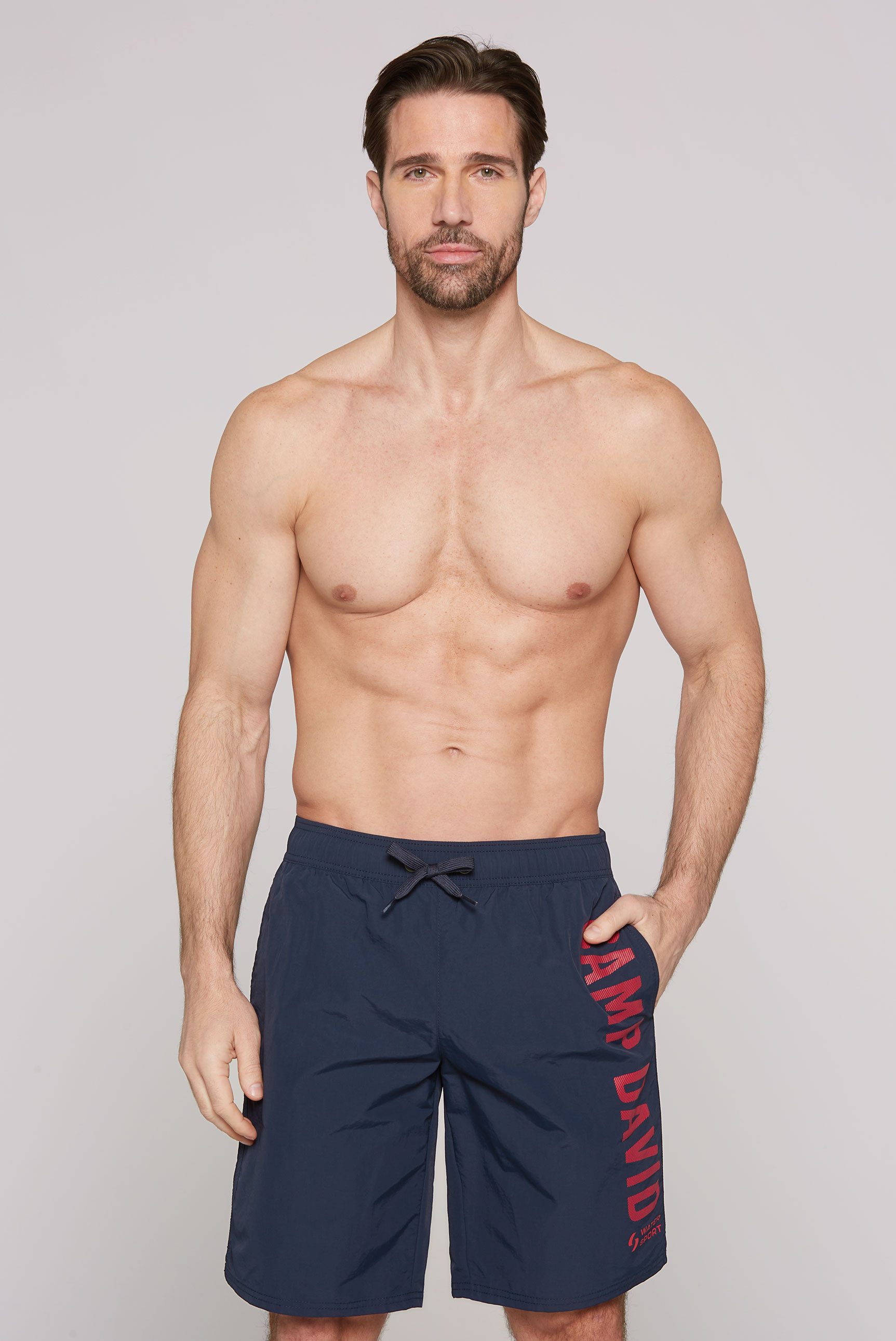 CAMP DAVID Badeshorts mit Logo Schriftzug günstig online kaufen