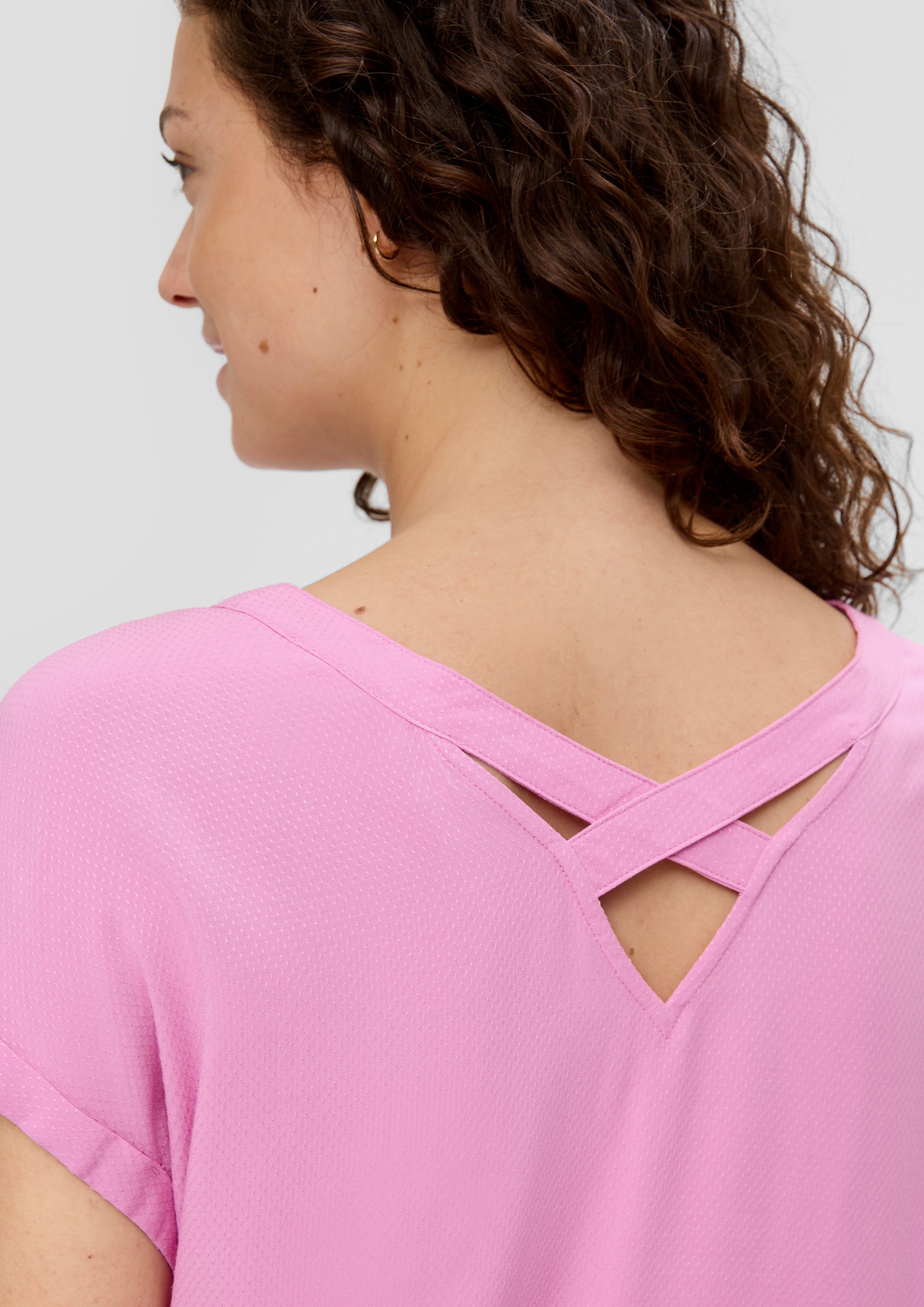 s.Oliver Kurzarmshirt Viskosebluse im Relaxed Fit günstig online kaufen