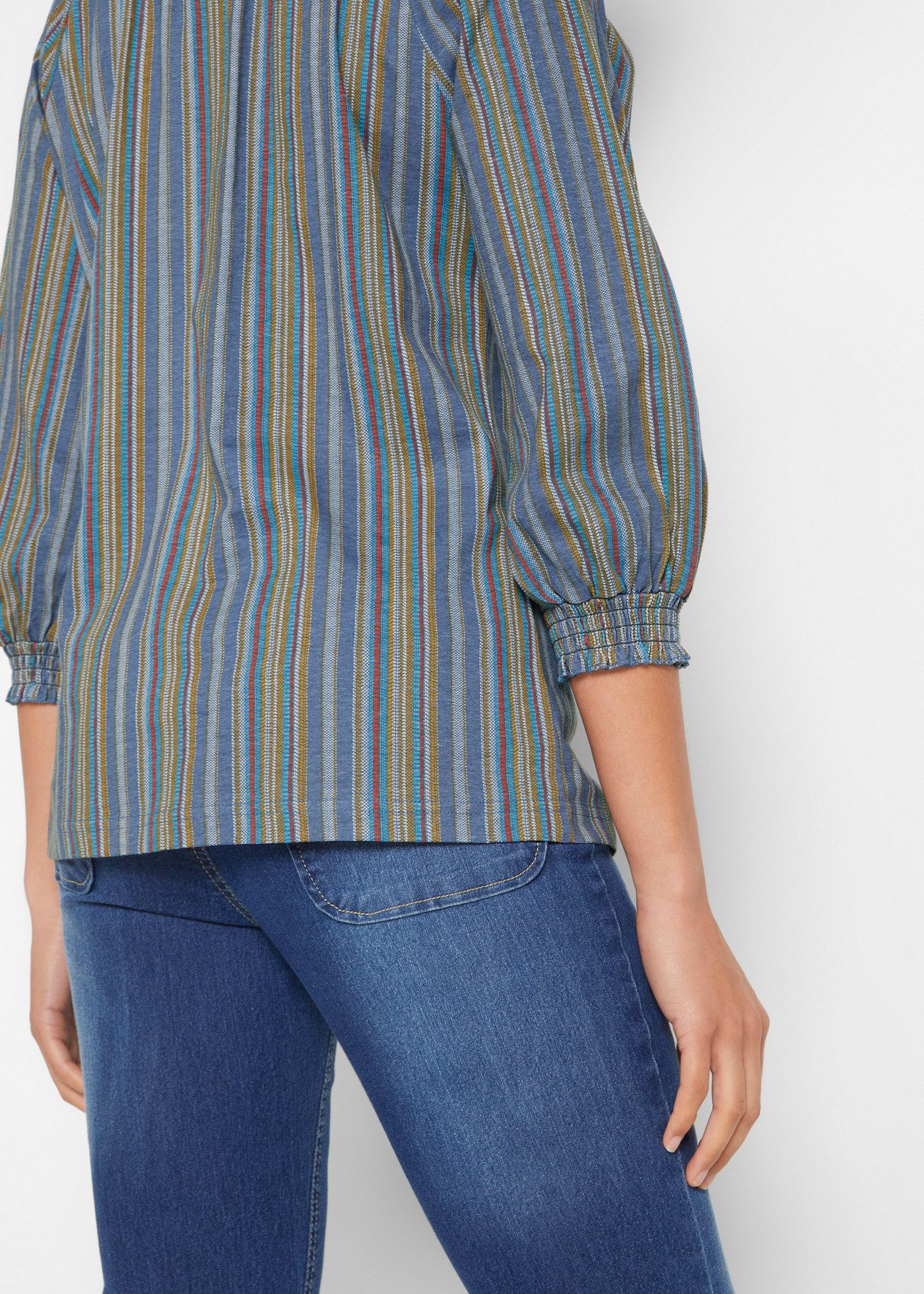 bonprix Tunikashirt lockere Passform, 3/4-Ärmel, mit Streifenmuster