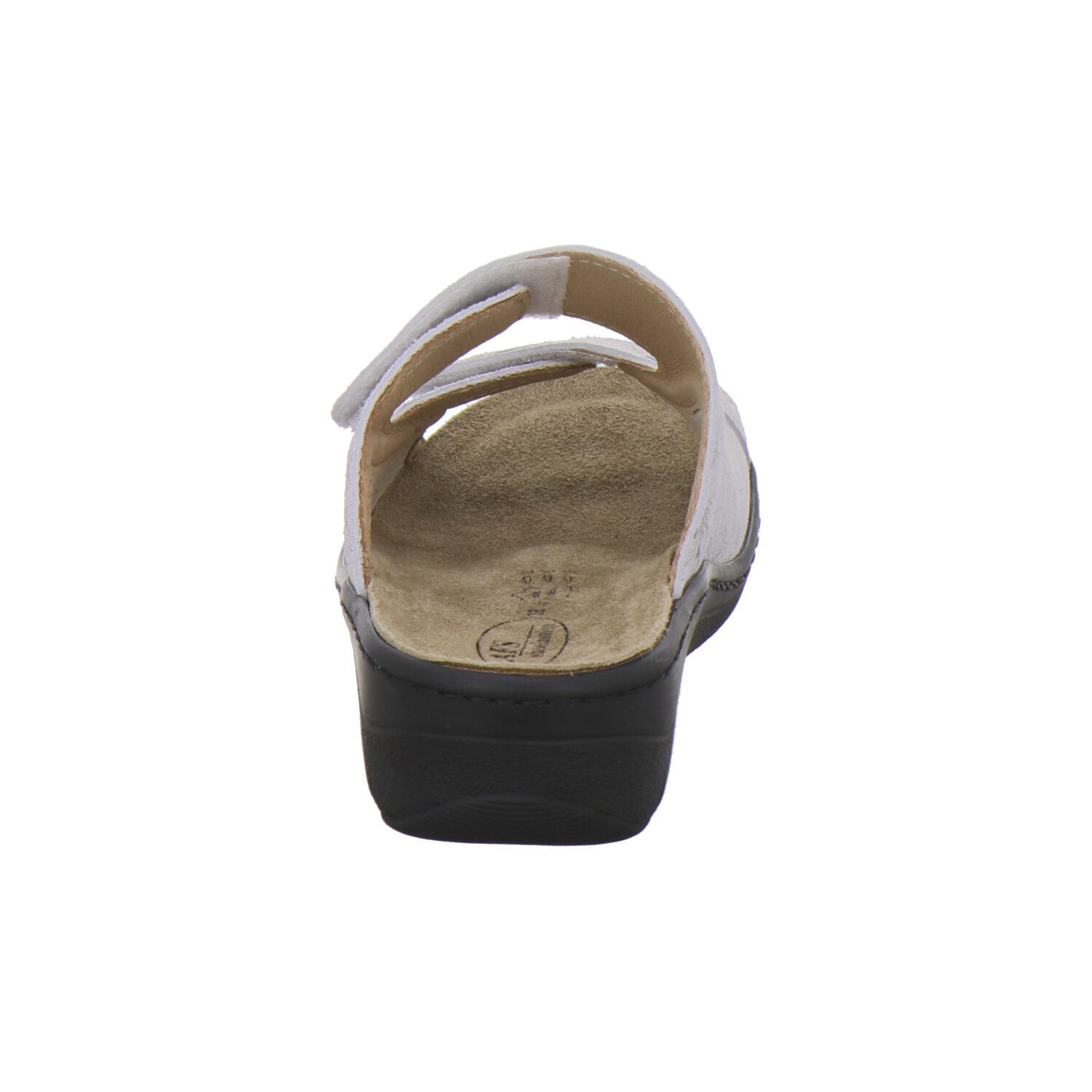 AFS-Schuhe 2783210 Hallux Wechselfußbett Pantolette für Damen mit Keilabsatz, bequeme Sandalen aus Leder